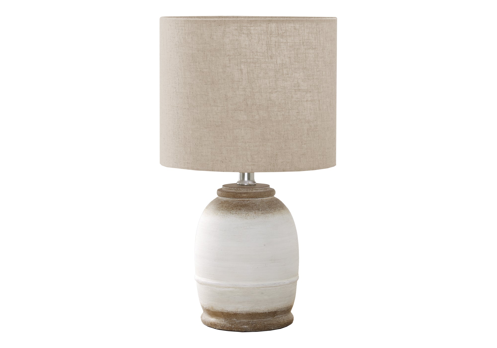 Monarch Specialties 9765, Cream, Contemporary Lighting 16&quot; H Table Lamp Resin Beige Shade, 9.5&quot; L X 9.5&quot; W X 16.5&quot; H