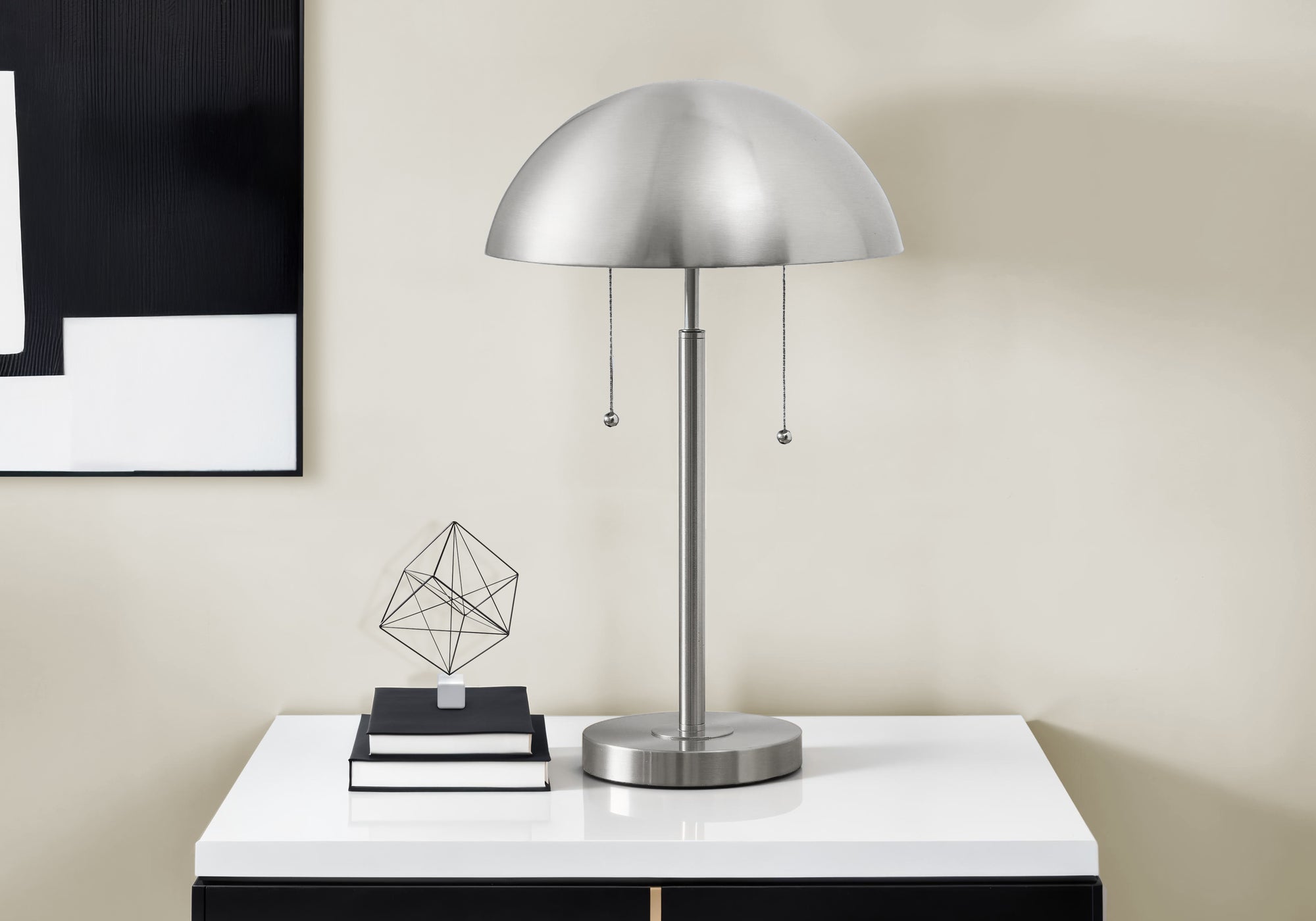 Lighting, 20H, Table Lamp, Silver Metal, Contemporary, Modern