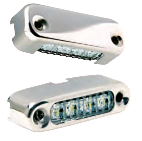 Attwood 6350W7 Led Micro Lights, Stainless Steel Bezel, Vertical Mount, White Light, .66-Watt Draw At 12 Volts Dc