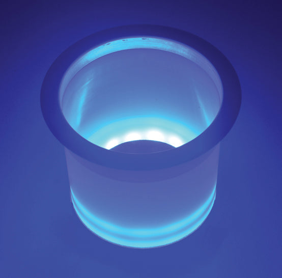 T-H Marine Led-Lch-Bu-Dp Led Lighted Stainless Steel Rim Drink Holder - Blue
