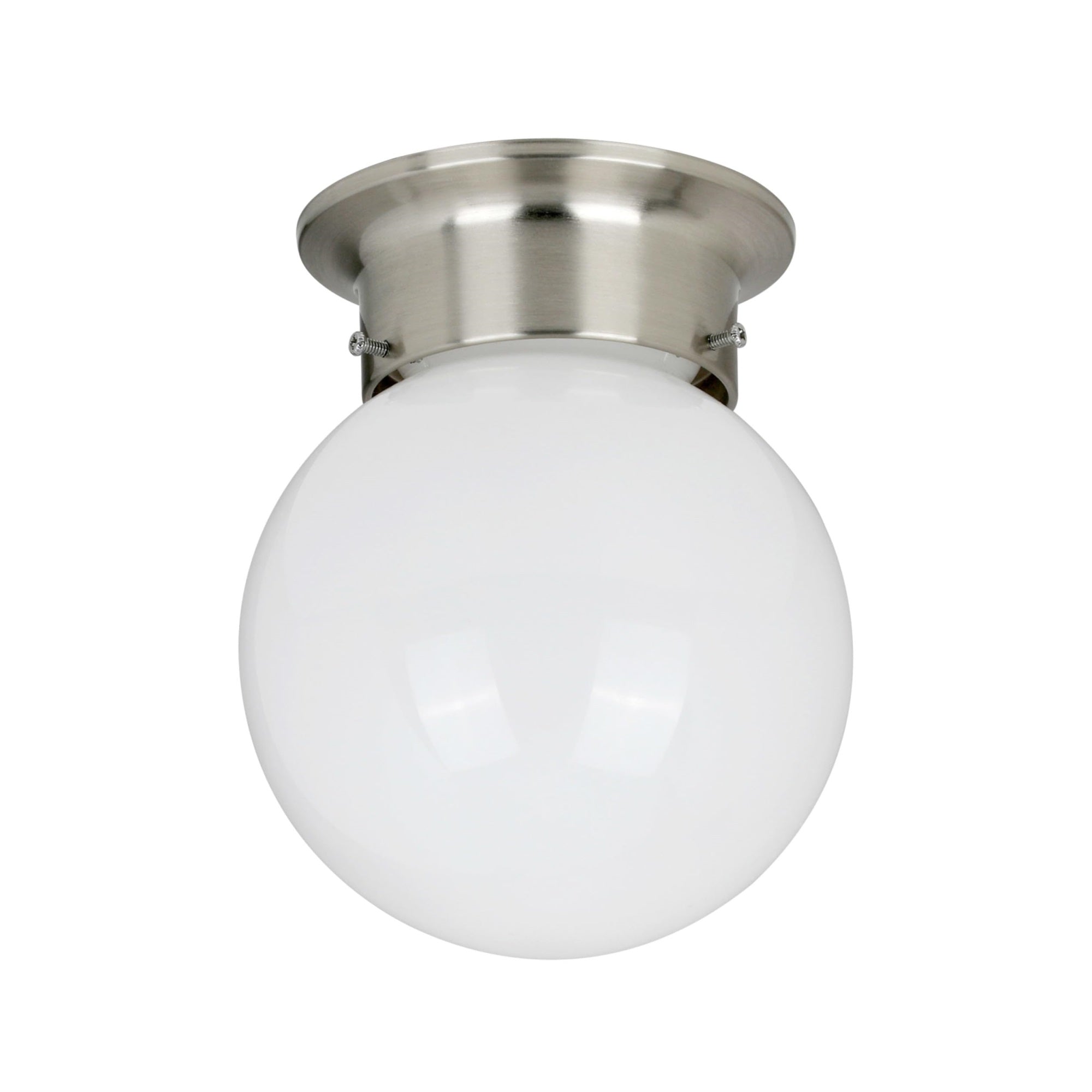 Miseno Ml3224 6" Wide Flush Mount Globe Ceiling Fixture - Brushed Nickel