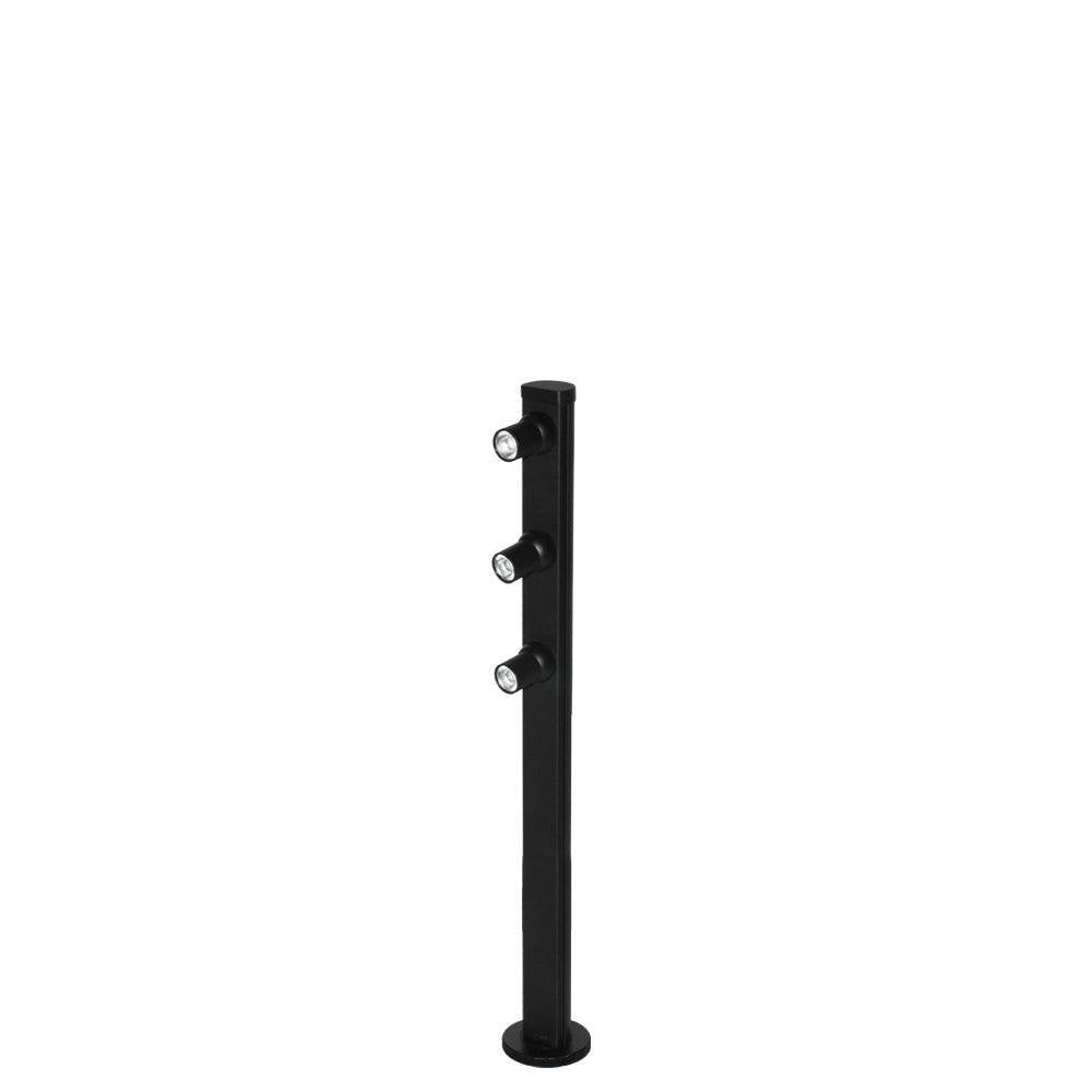 Jesco Lighting Mizar 10 Inch Vertical Pole Light, Aluminum, Black, Model SD105CC102530-B
