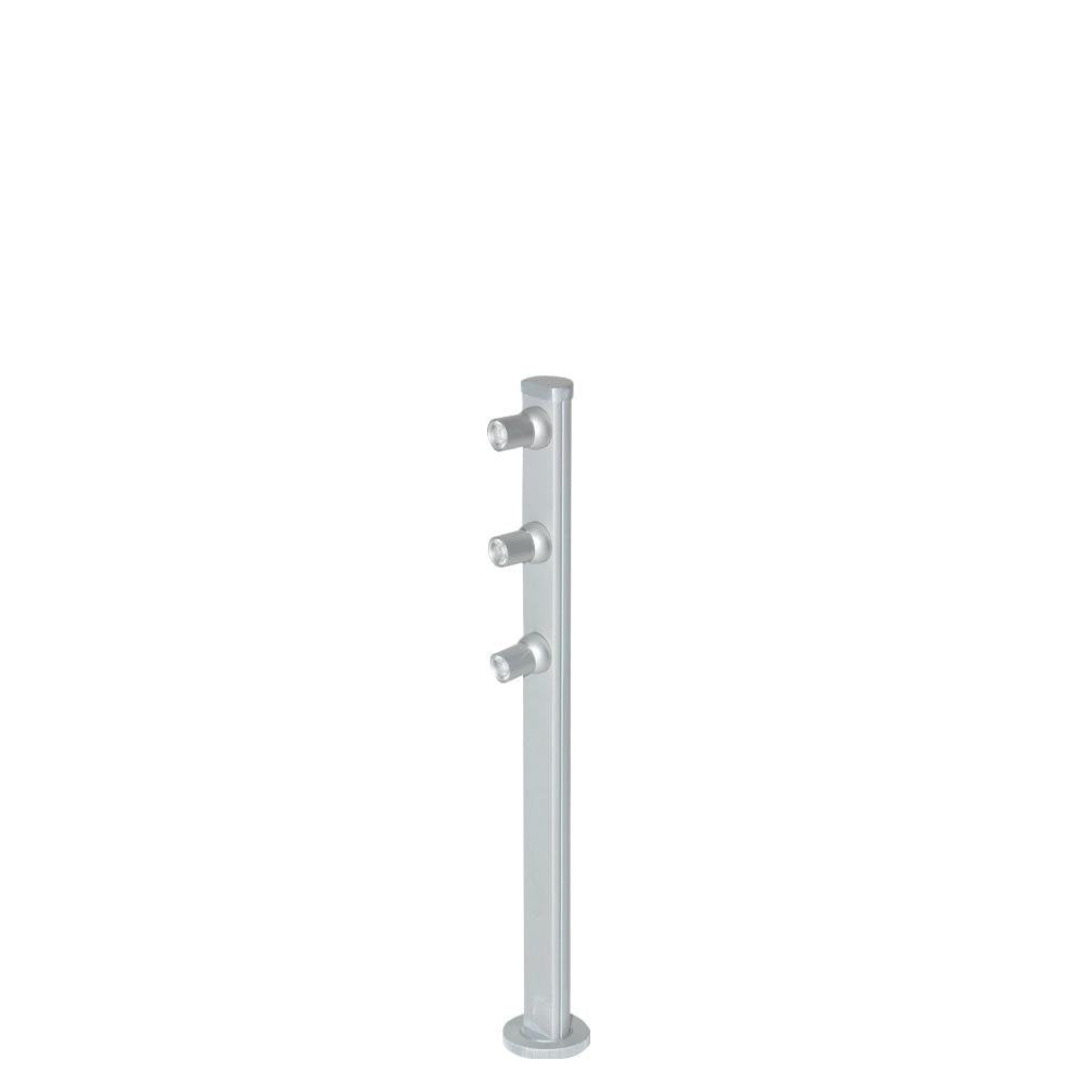 Jesco Lighting Mizar Vertical Pole Light, 10 Inch, Aluminum, Silver, Model SD105CC102530-S