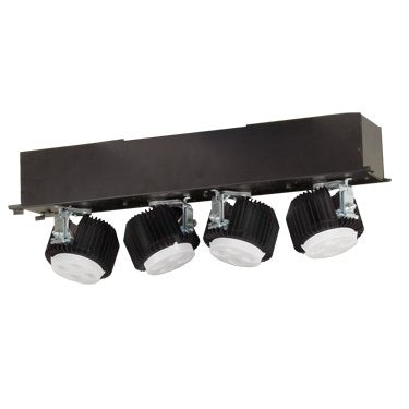 Jesco Lighting Four Light Housing and Trim Unit, 3.13 Inch, Metal, Black Finish, 4000K Color Temperature, Model ML441LU101240B