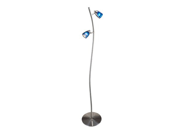 JESCO 2-Light Floor Lamp, Blue, Glass, Model FG138BU