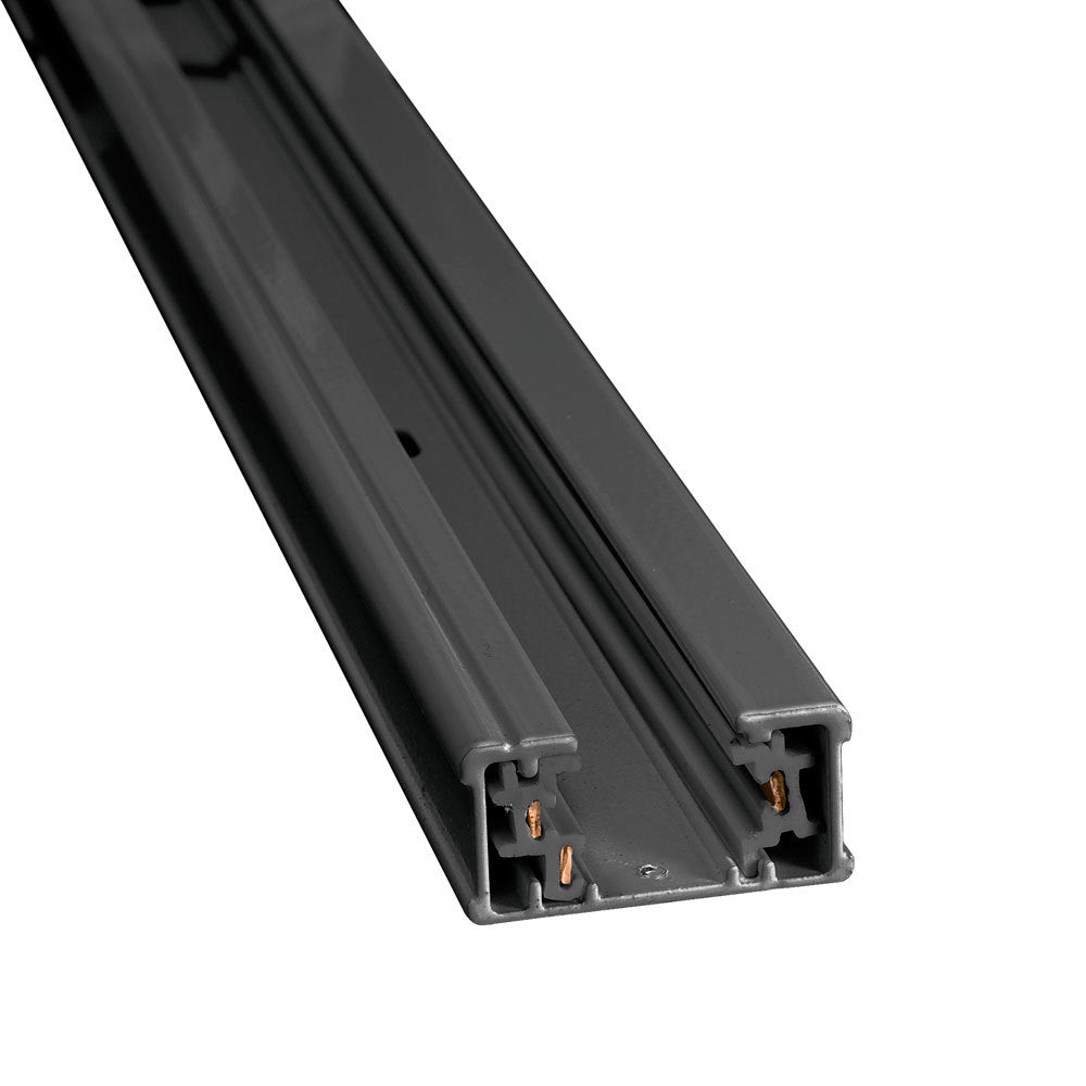 Jesco Lighting H1TR6-BK Single Circuit Track Light, 72in Length, Aluminum, Black Finish