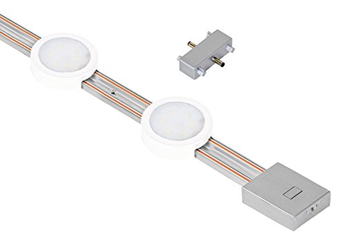 Jesco Lighting Kit-Rz-Ext-T12-Rd2-30Wh Radianz 2-Light Round Led Track Lighting Extension Kit, White, 12&quot;