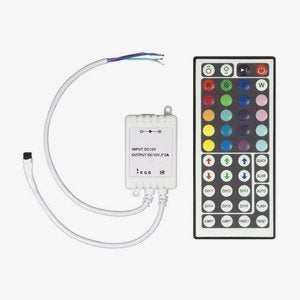 Jesco Lighting LC-IR-300 RGB Controller with Infrared Remote, 24V DC, 144W Max, Plastic