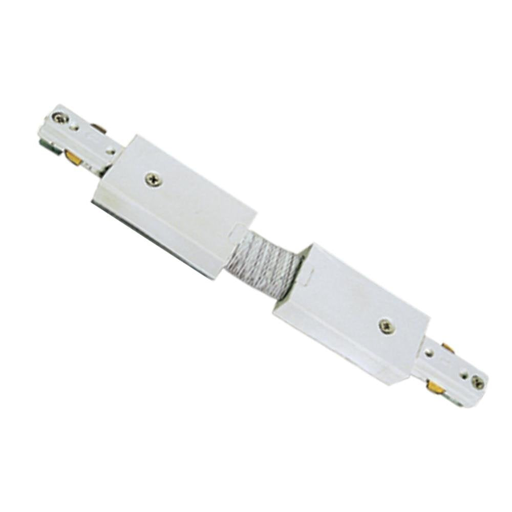Jesco Lighting LFLXJBK Flexible Connector with Power-Feed, 2-Wire Single Circuit Track, Black Finish