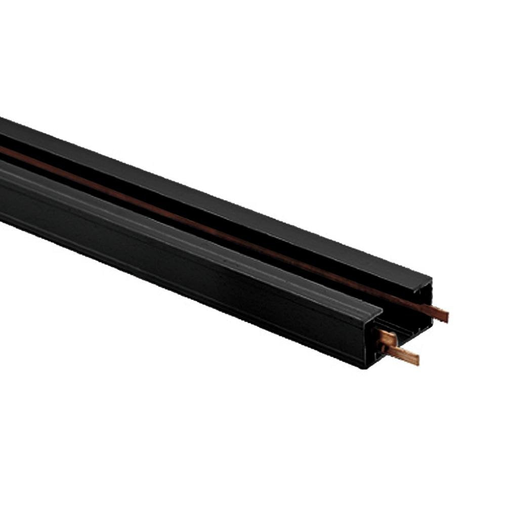 Jesco Lighting LTR6BK 6 Single Circuit Wire Track System, 2-Wire Track, Metal, Black Finish