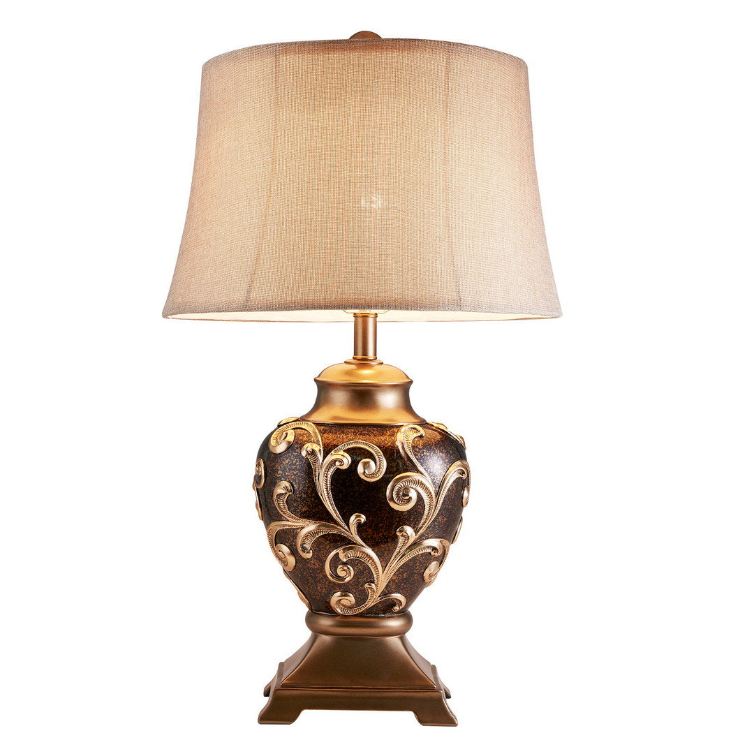 29.5'' Tall Polyresin Table Lamp ''Odysseus'', Baroque Style