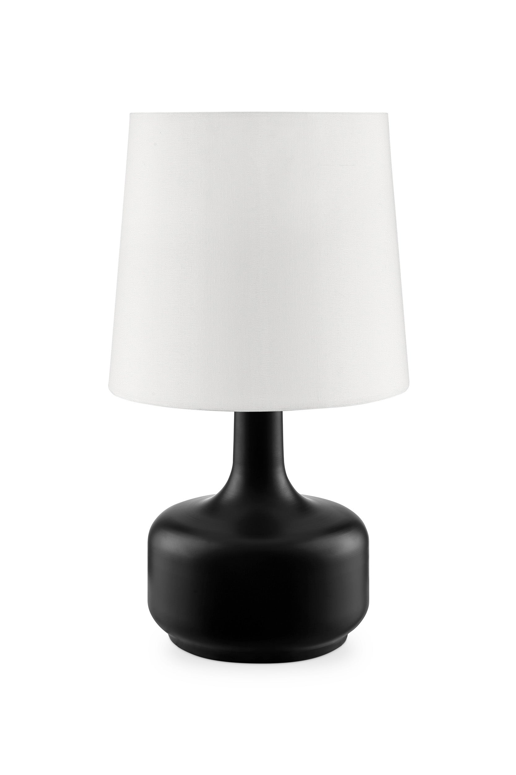 17.25 inch Tall  inchCheru inch Modern MidCentury Touch On Table Lamp, Powder Black