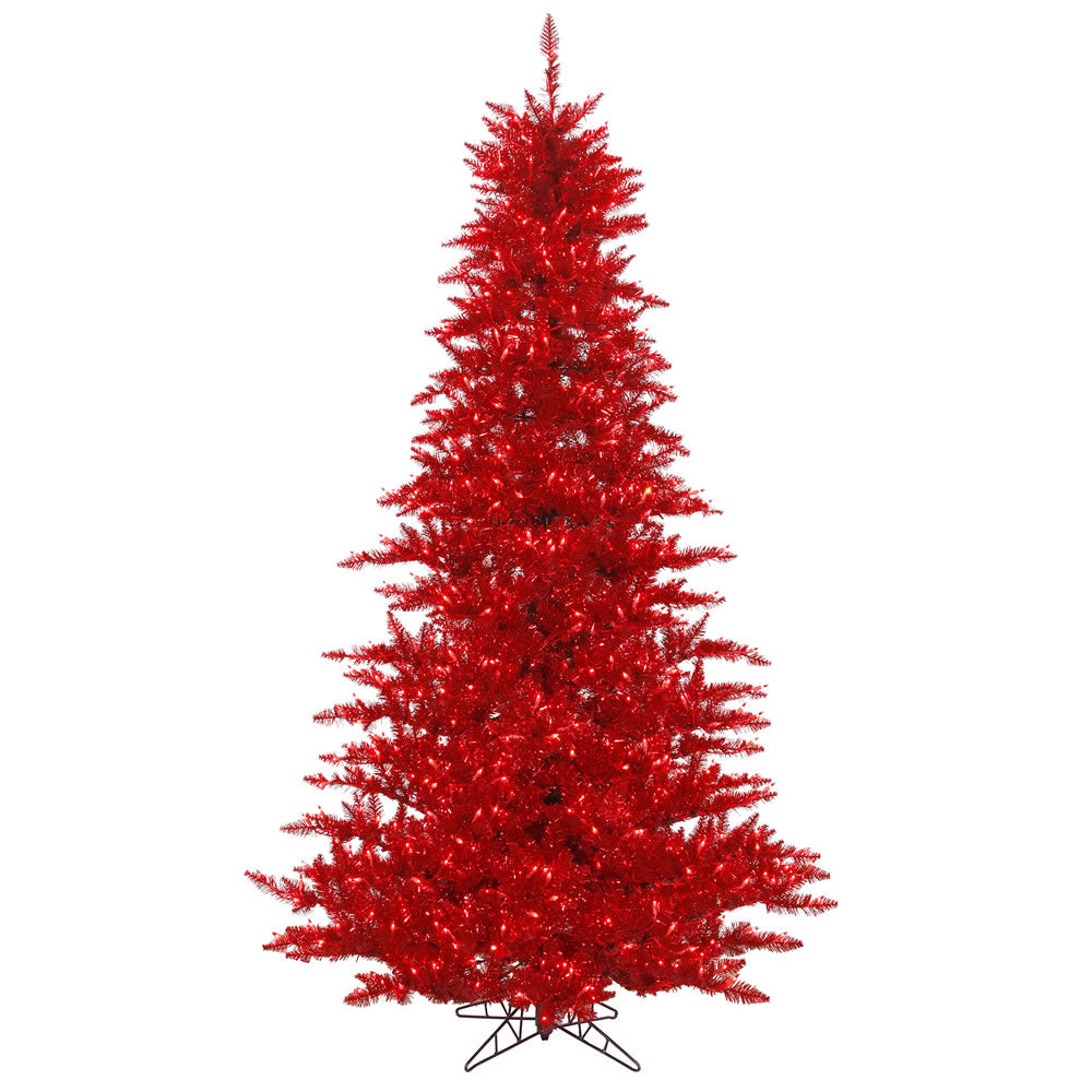 Vickerman 3'x25'' Tinsel Red DL LED 100Red 234T - K165131LED