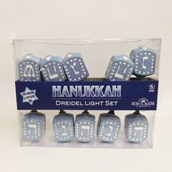 Kurt S Adler UL4327 UL 10-Light Hanukkah Dreidel Light Set
