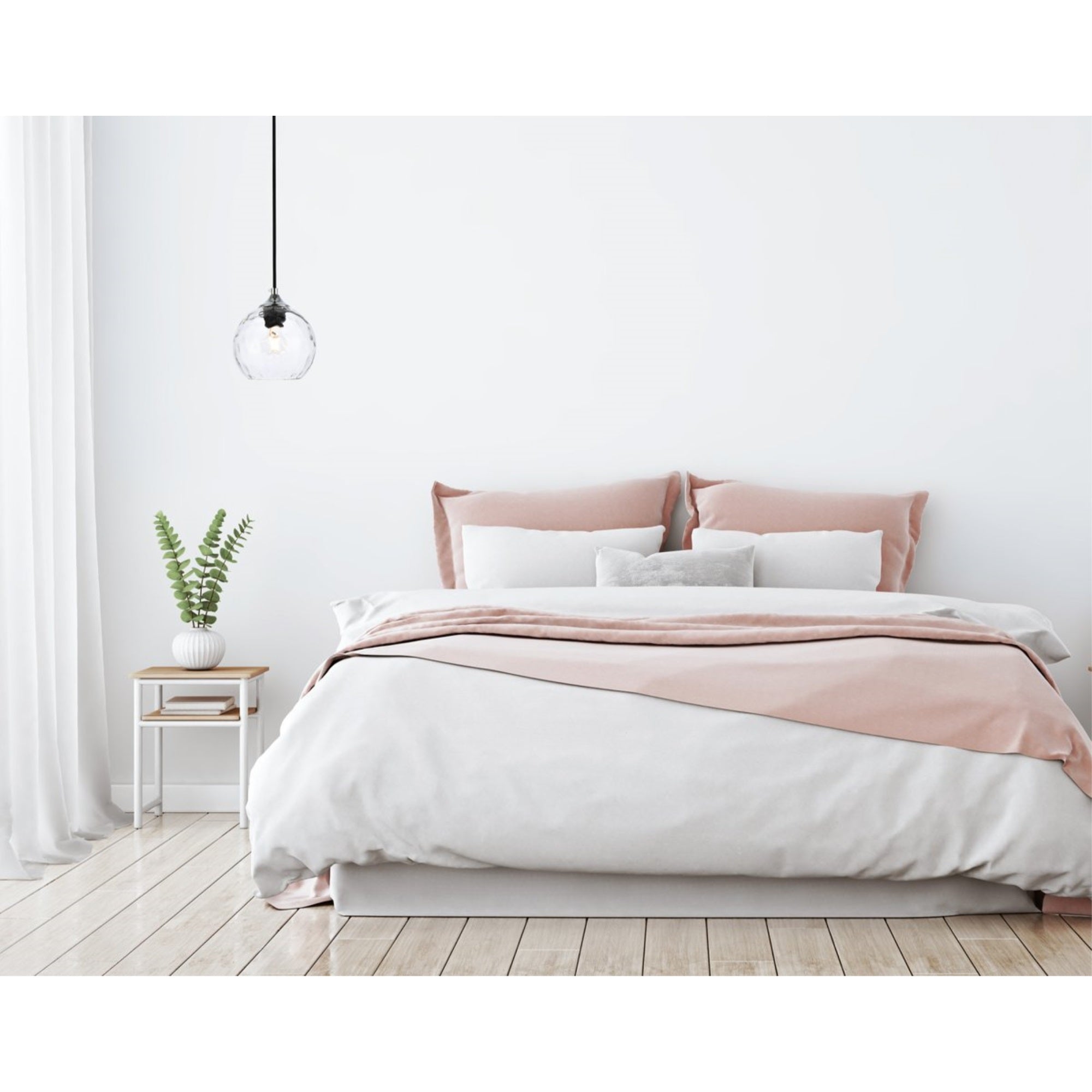 Cashel 6 Inch Chrome Pendant