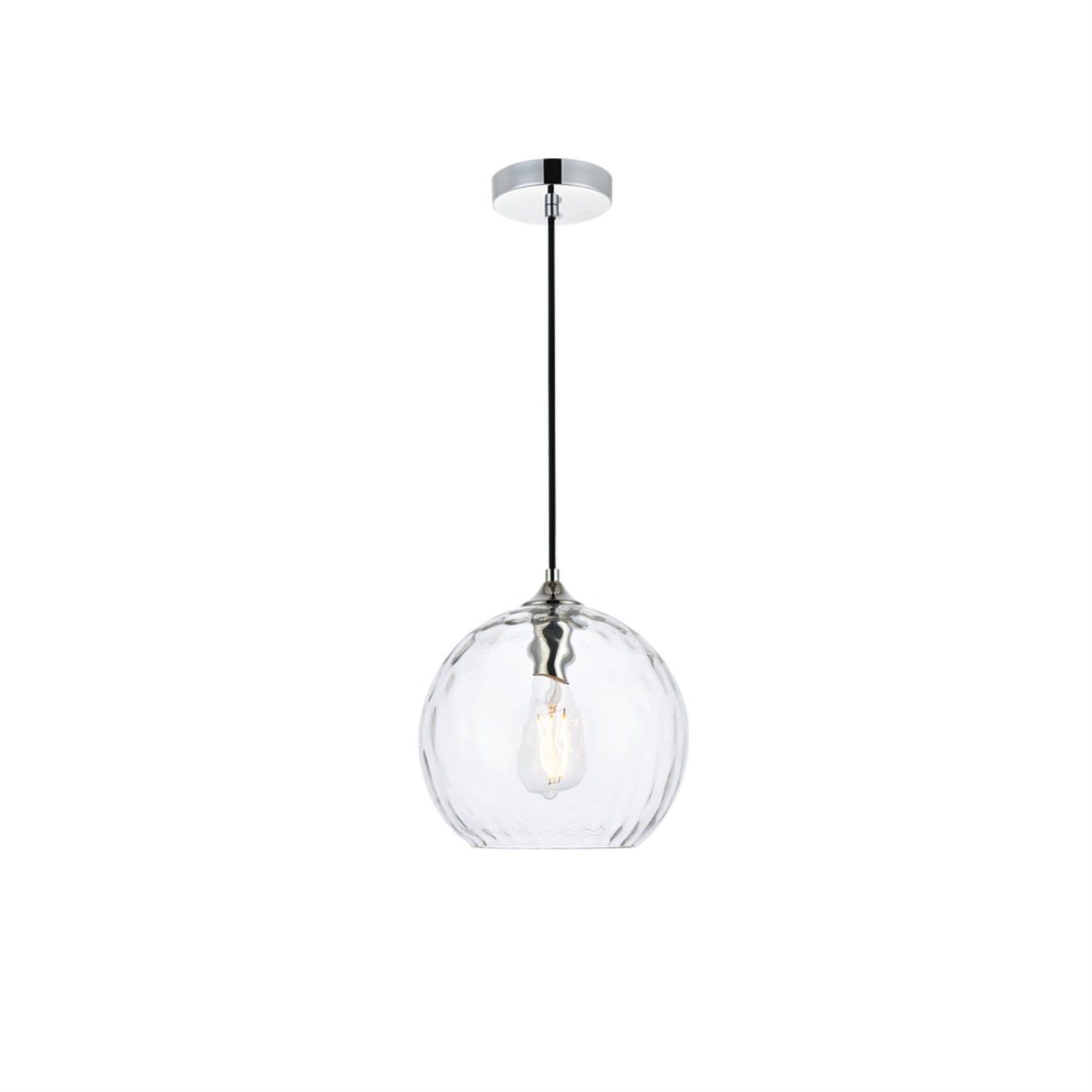 Cashel 10 inch light chrome pendant