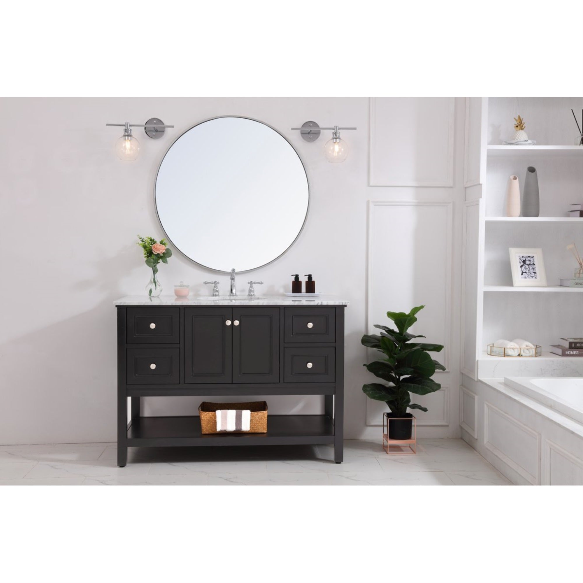 Living District Chrome Wall Sconce With Clear Glass Shade - 1 Light Fixture