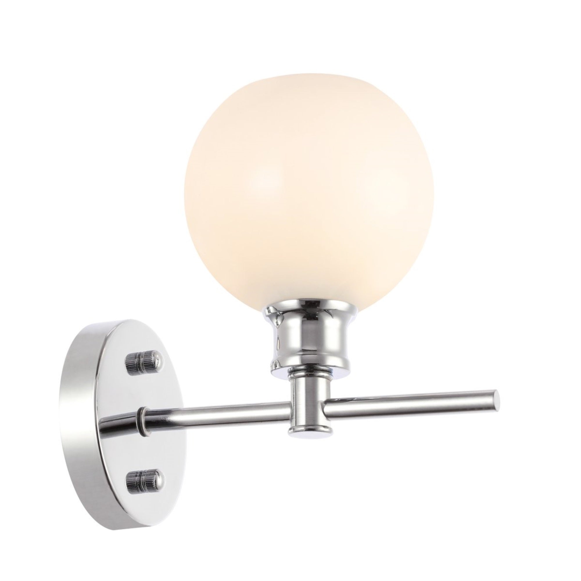 Collier 1 light Chrome and Frosted white glass Wall sconce