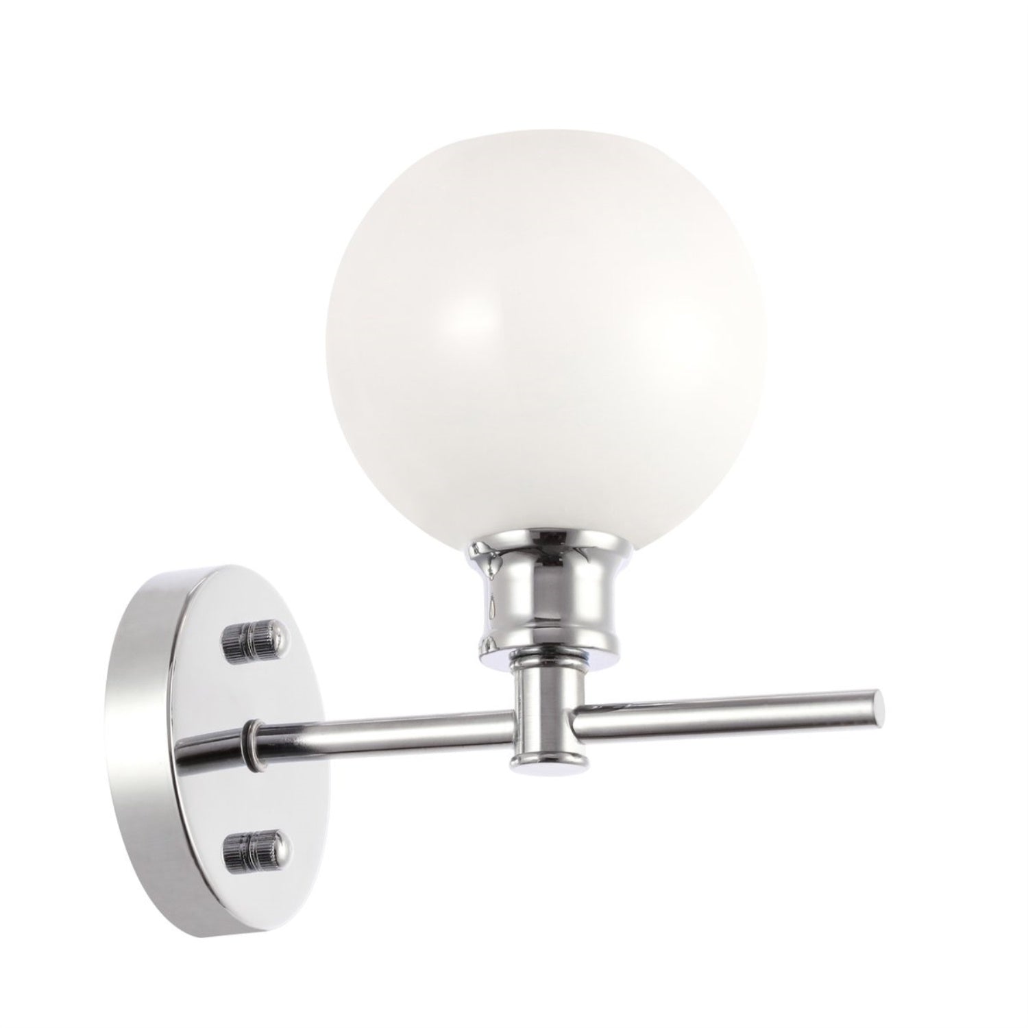 Collier 1 light Chrome and Frosted white glass Wall sconce