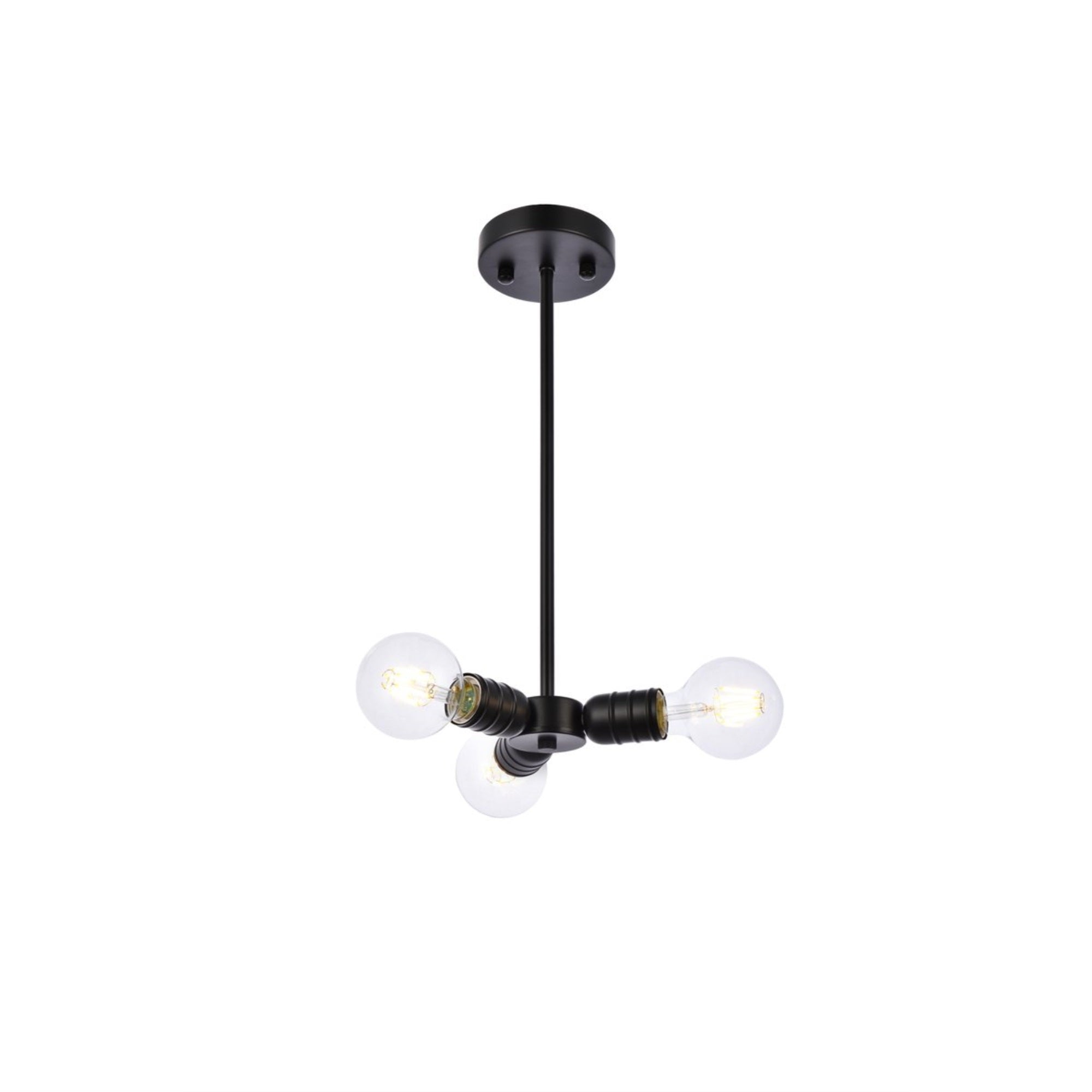 Reyes 3 lights black pendant