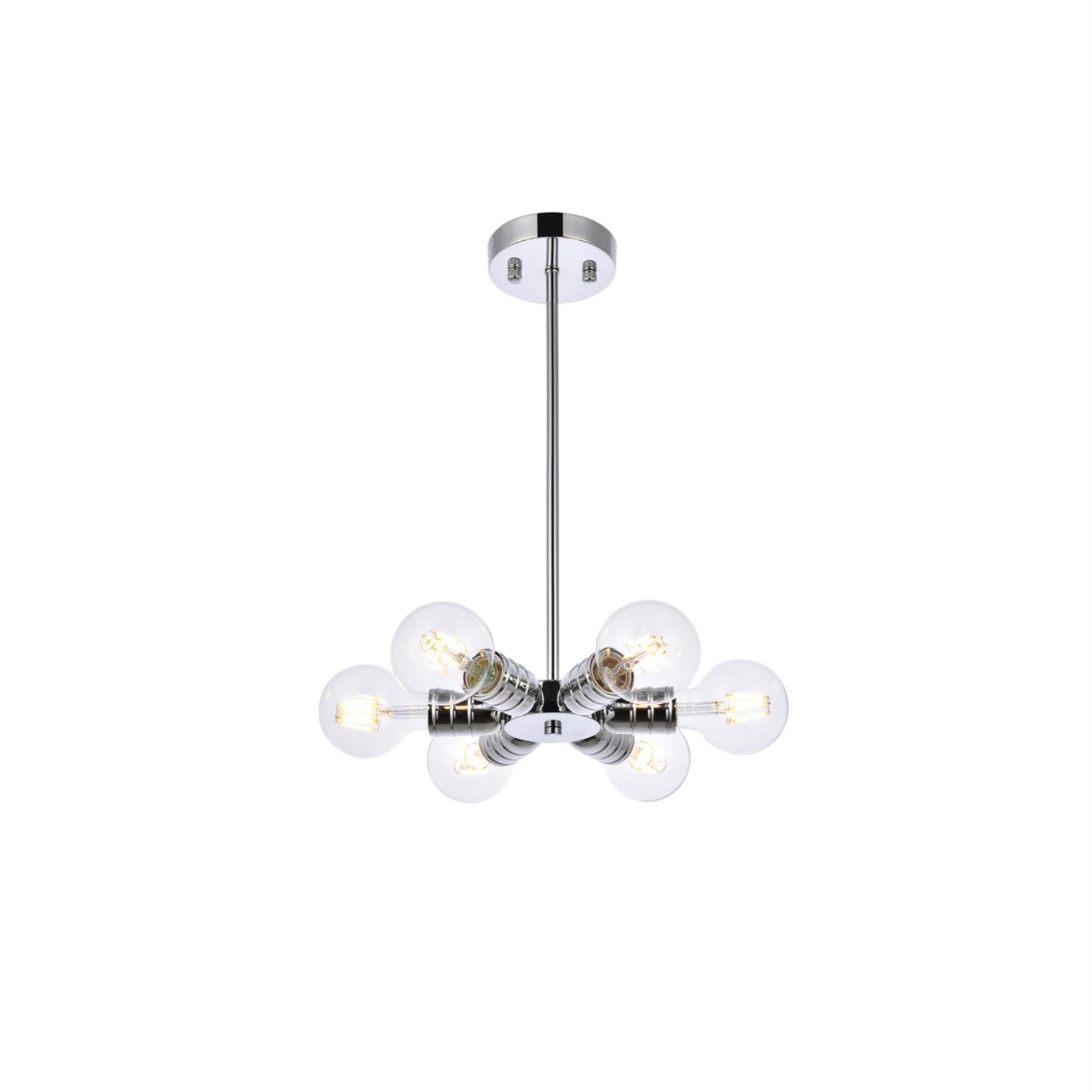 Reyes 6 lights chrome pendant