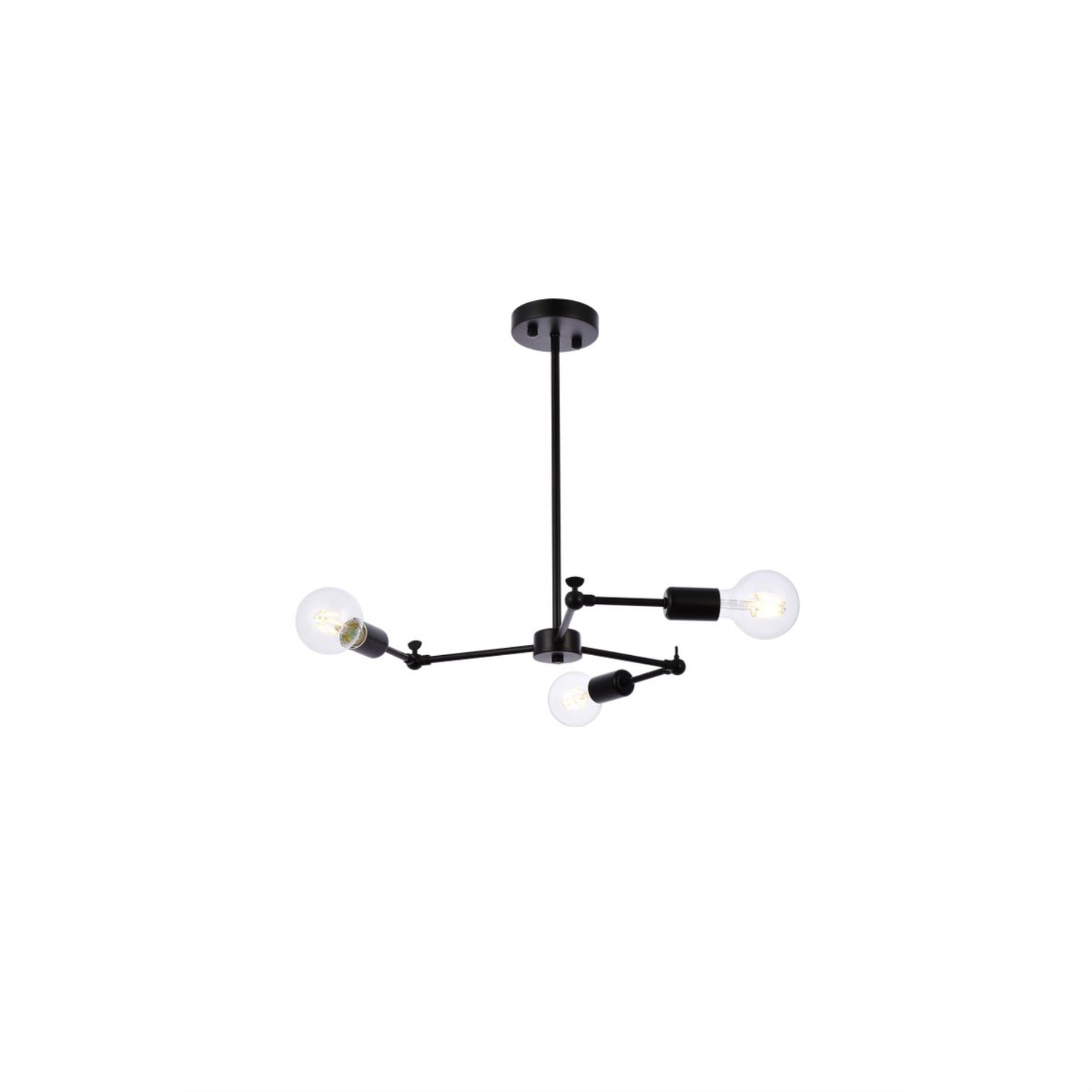 Furlong 3 lights black pendant