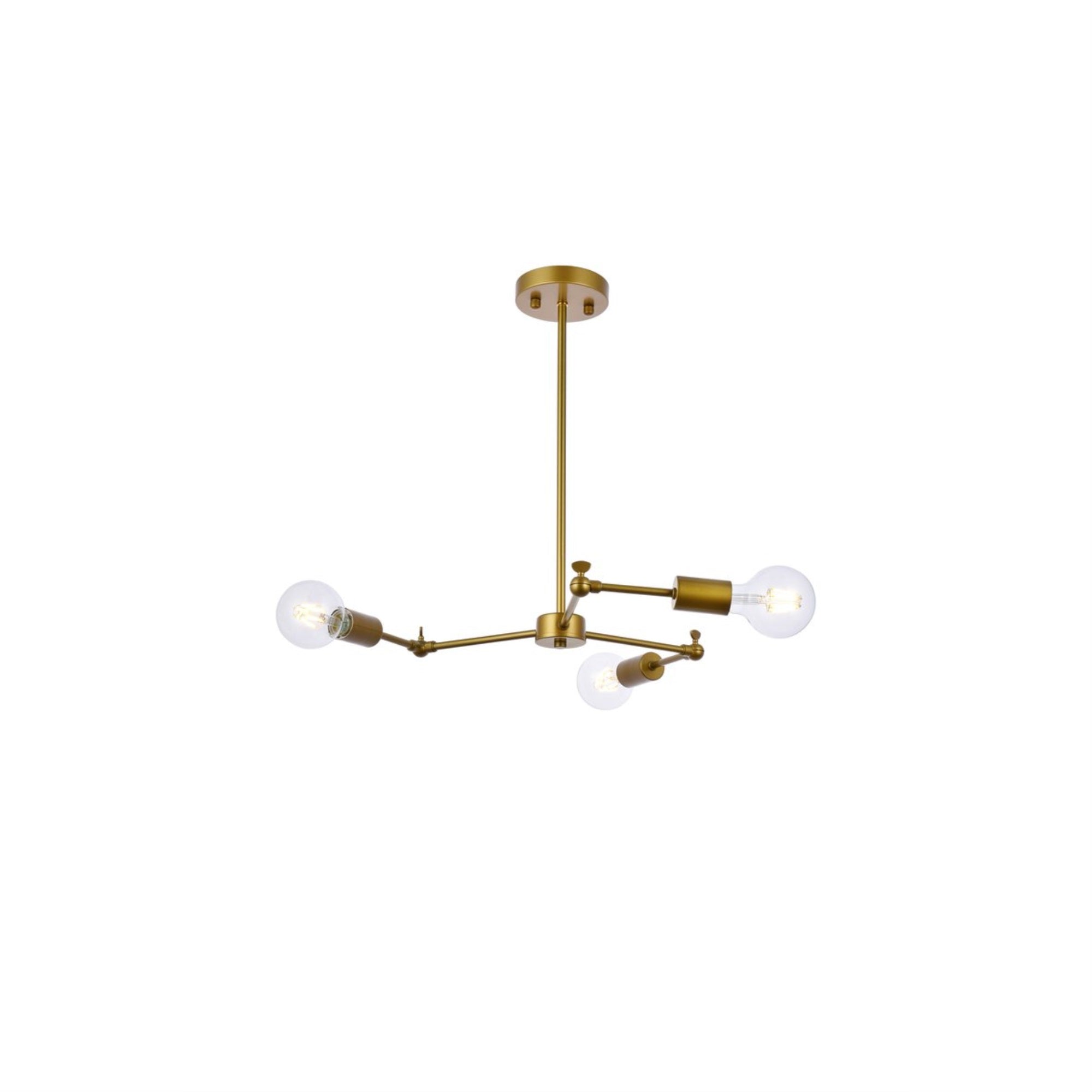 Furlong 3 lights brass pendant