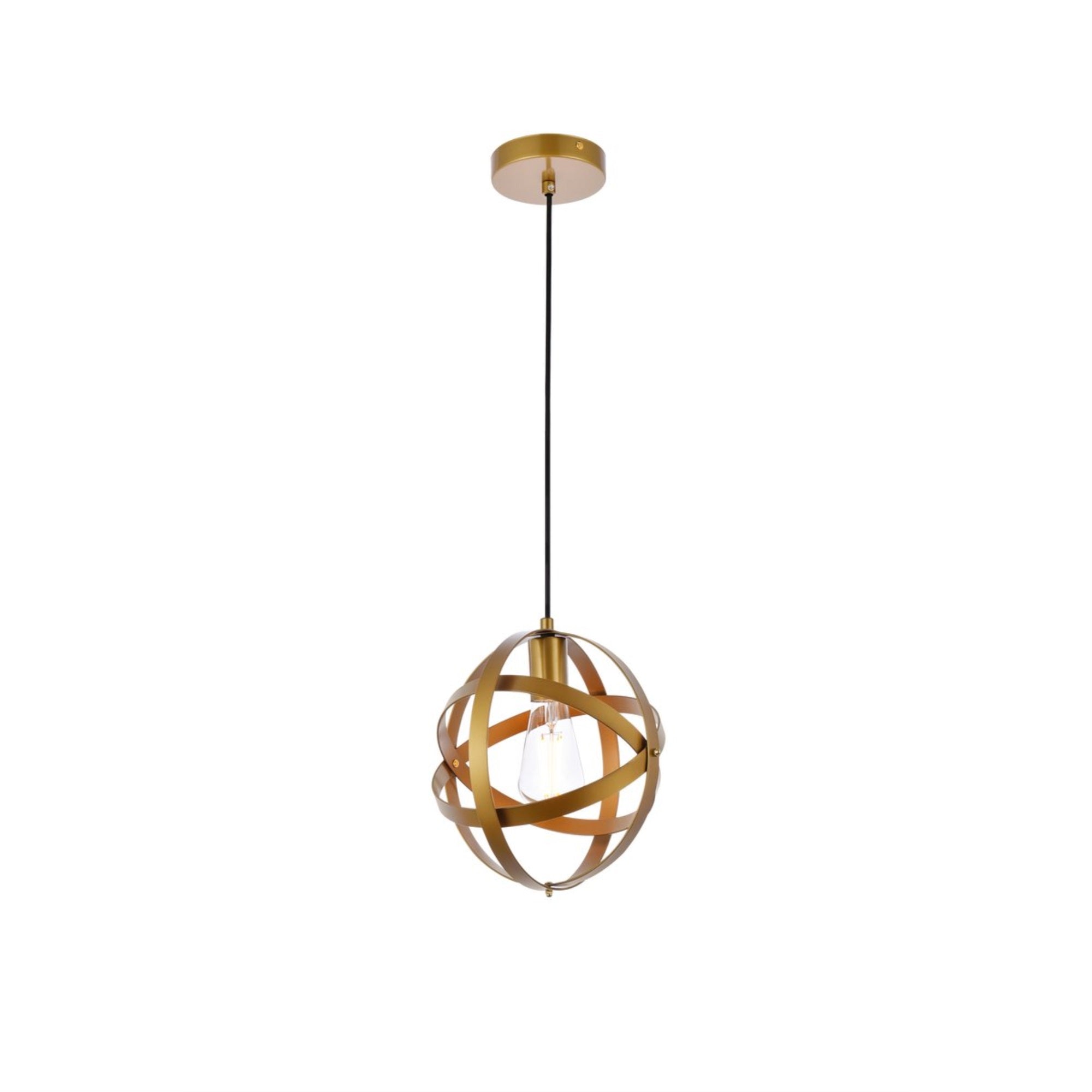 Celeste 1 light brass pendant