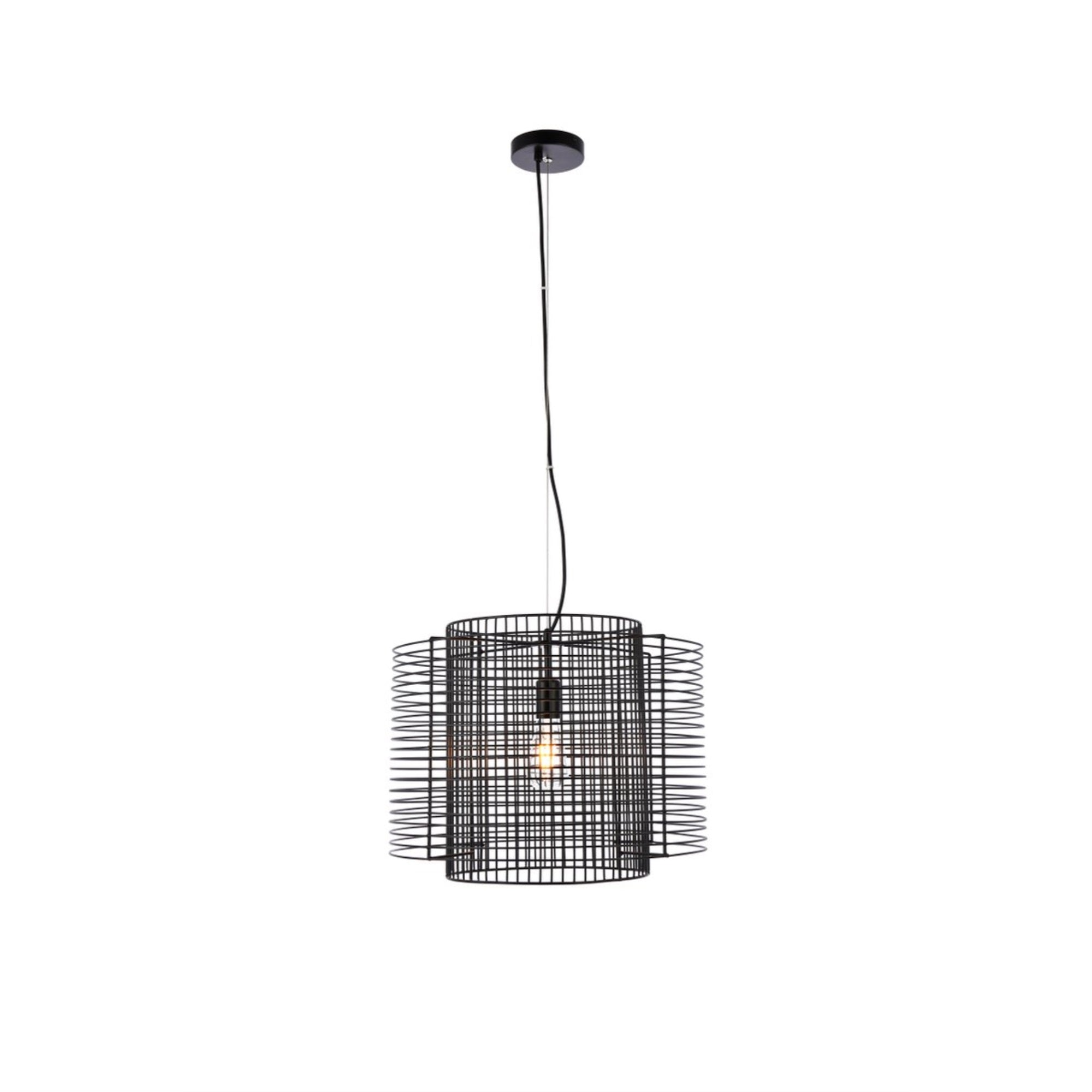 Deleon 1 light black pendant
