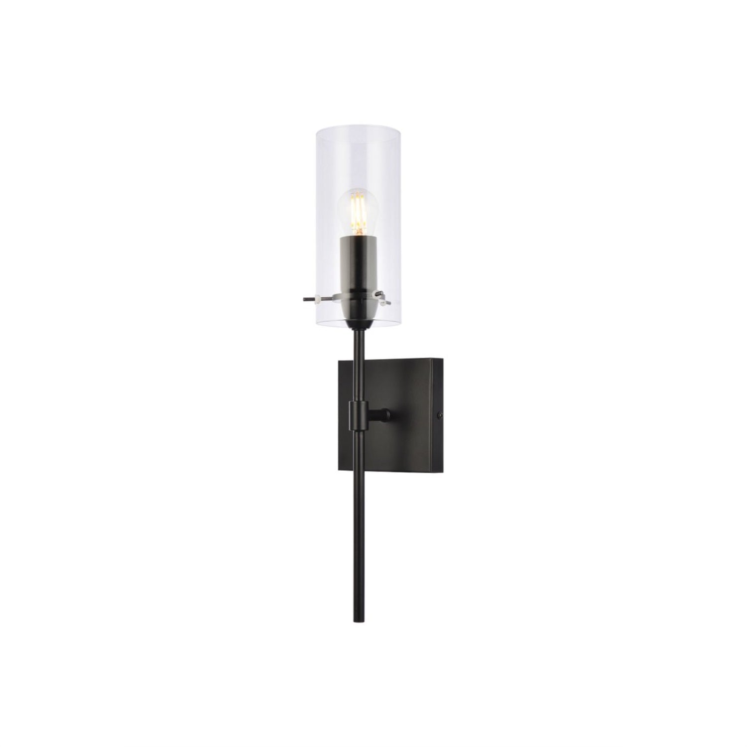 Elsreth 1 light black wall sconce