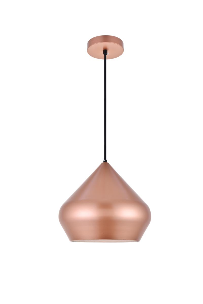 Living District Axiom Pendant Light, 1 Light, Aluminum Construction, Honey Gold, Model LD2402HG