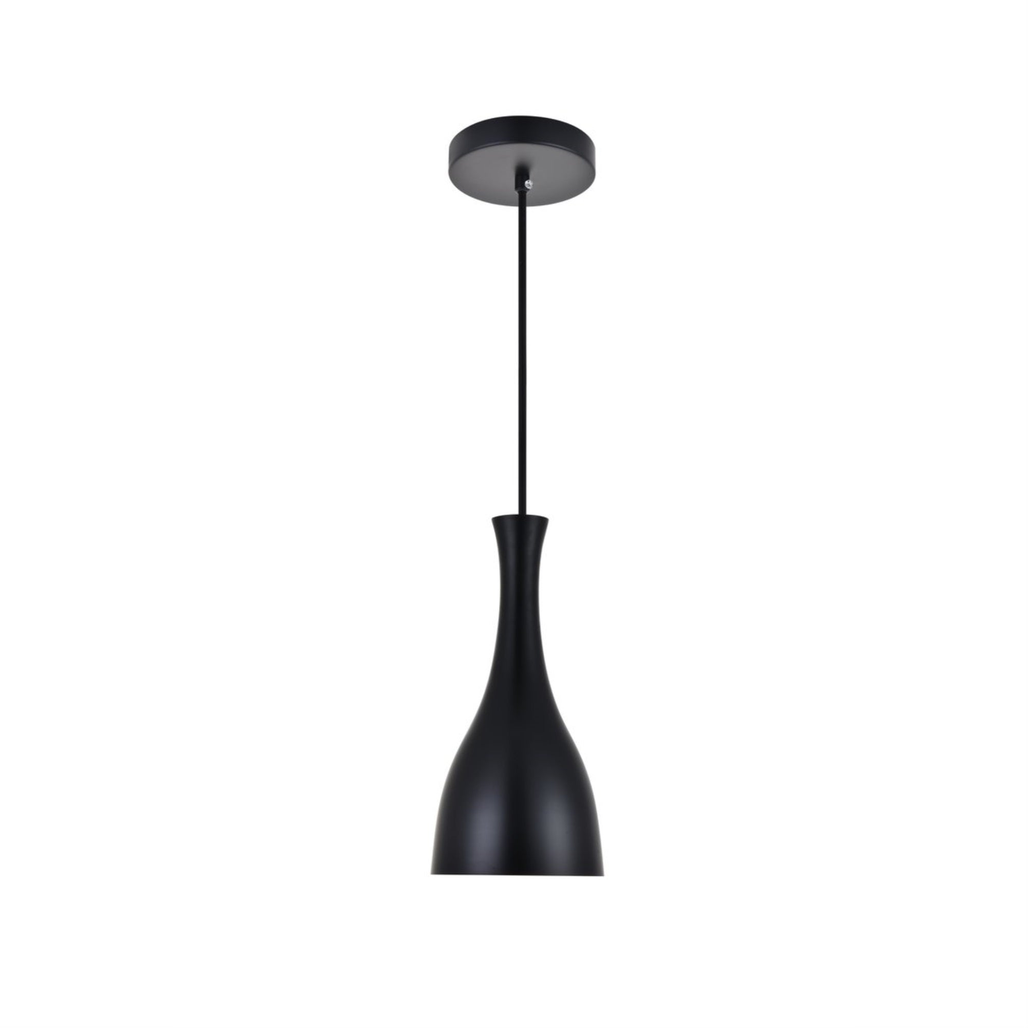 Living District Aiken 1-Light Modern Aluminum Pendant In Black