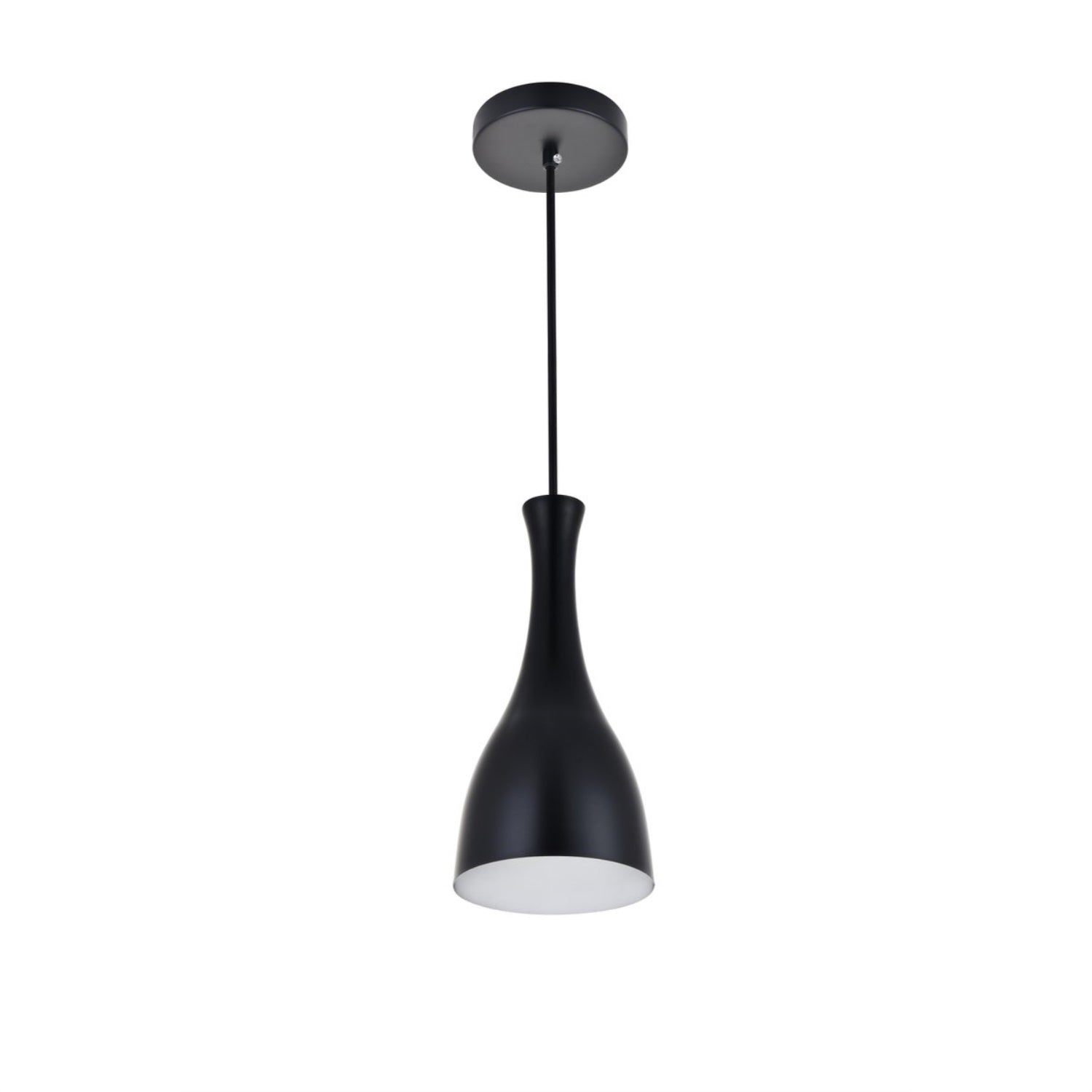 Living District Aiken 1-Light Modern Aluminum Pendant In Black