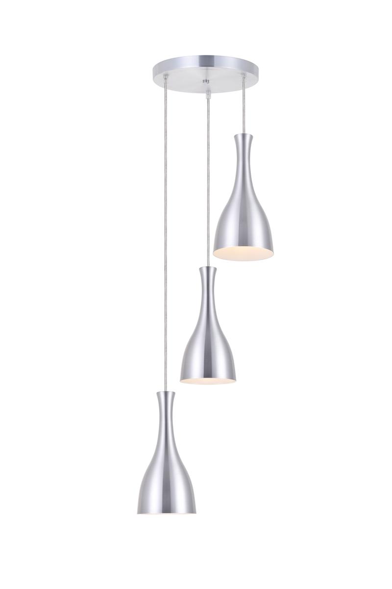 Living District Aiken 3 Light Burnished Nickel Pendant