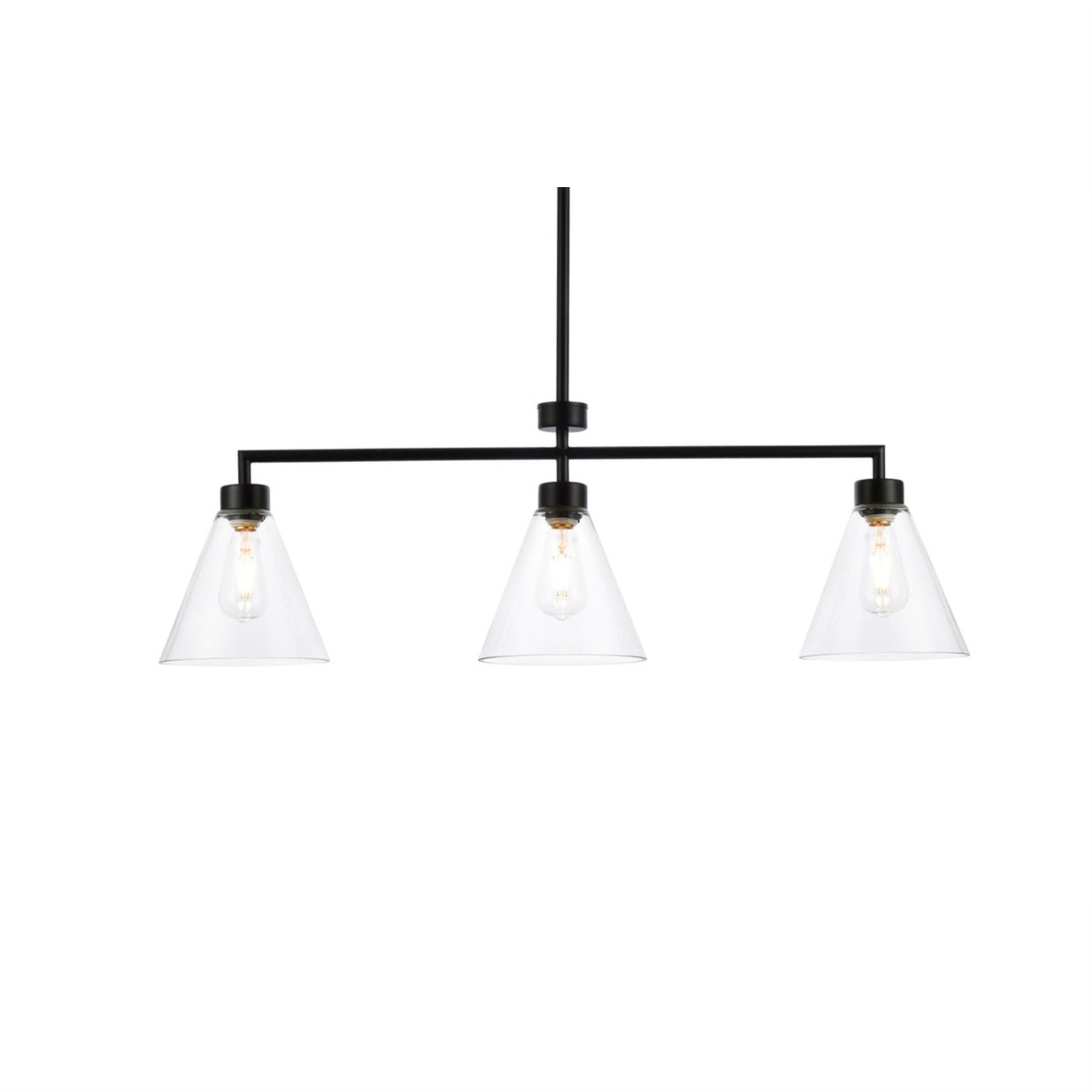Mera 3 lights black pendant