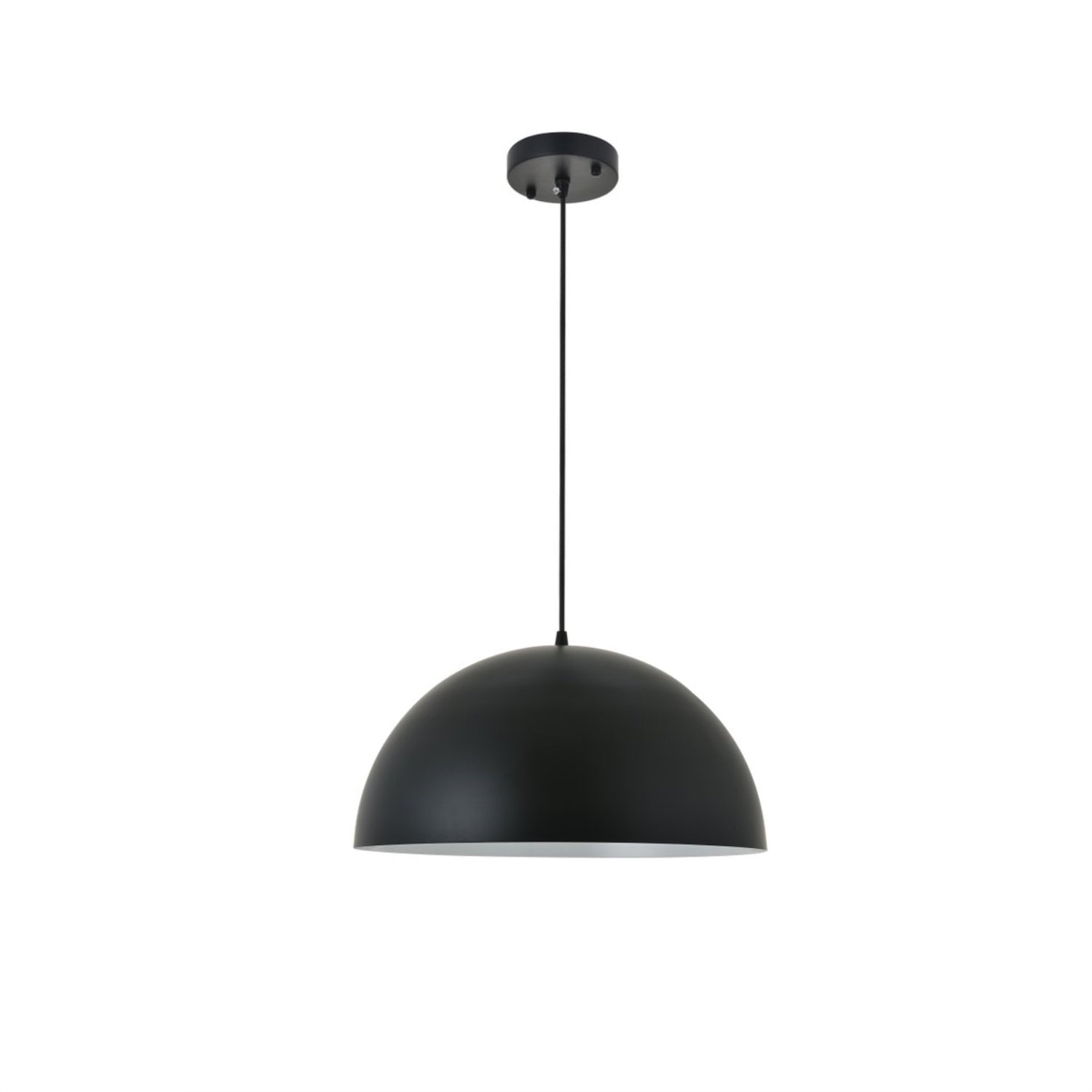 Living District Forte Pendant Light, 1 Lt, Metal, Black, Model LD4025D16BK