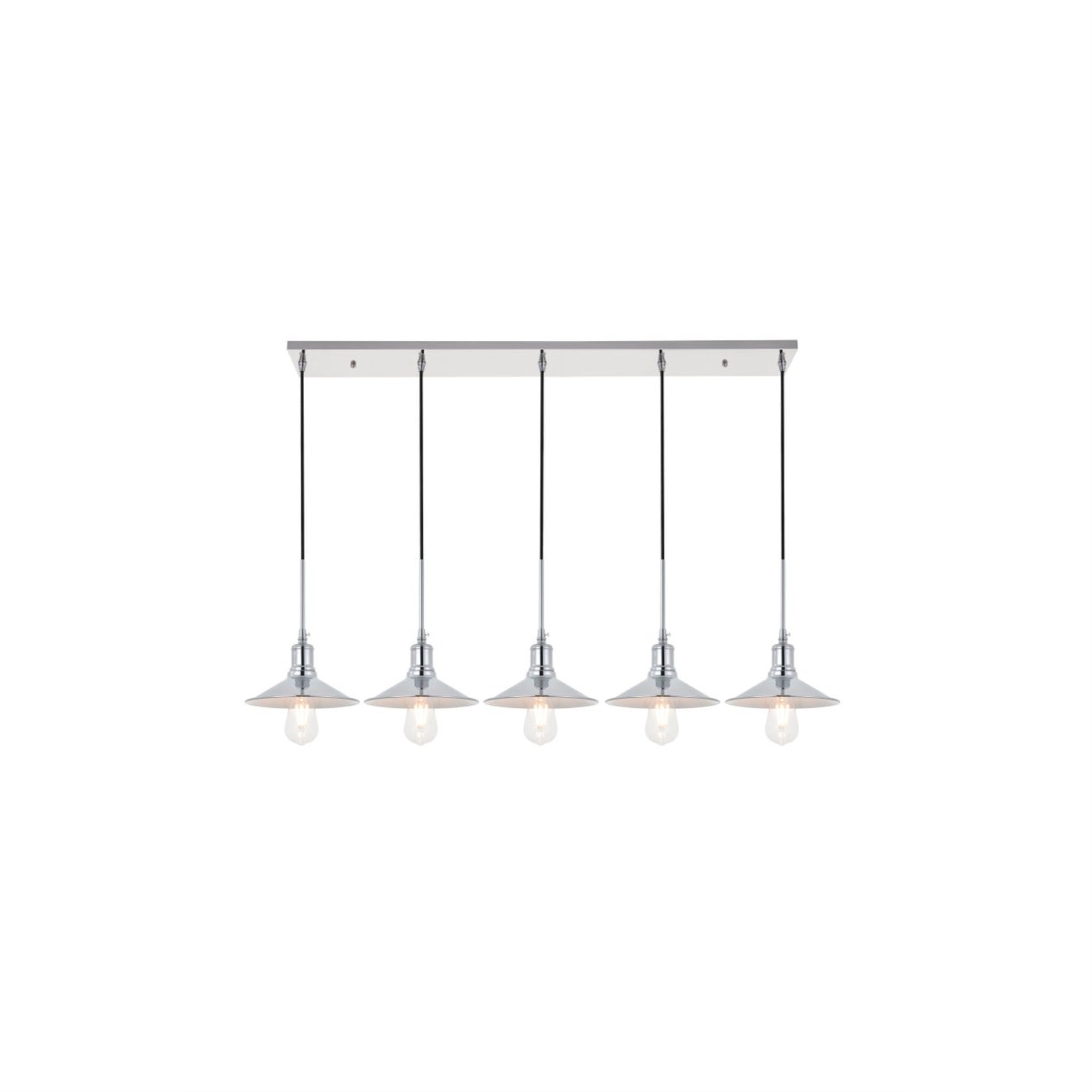 Etude 5 light chrome Pendant