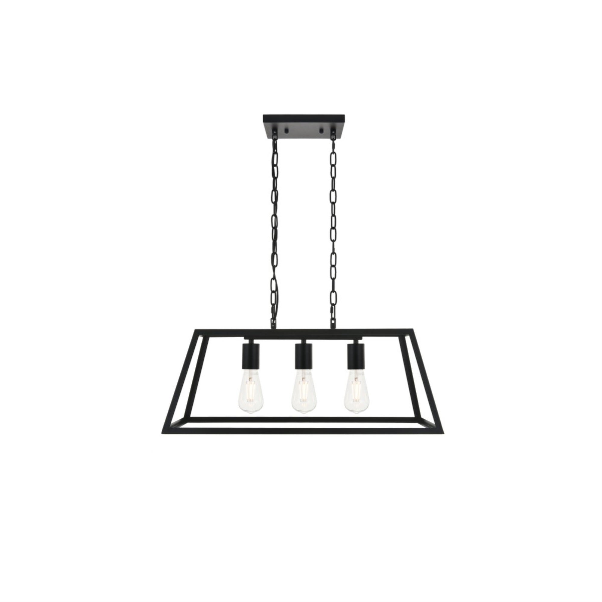 Resolute 3 light black Pendant