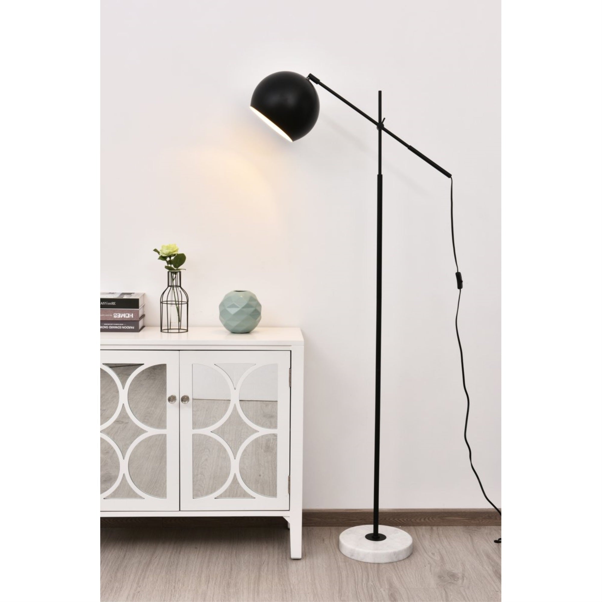Aperture 1 light Black Floor lamp