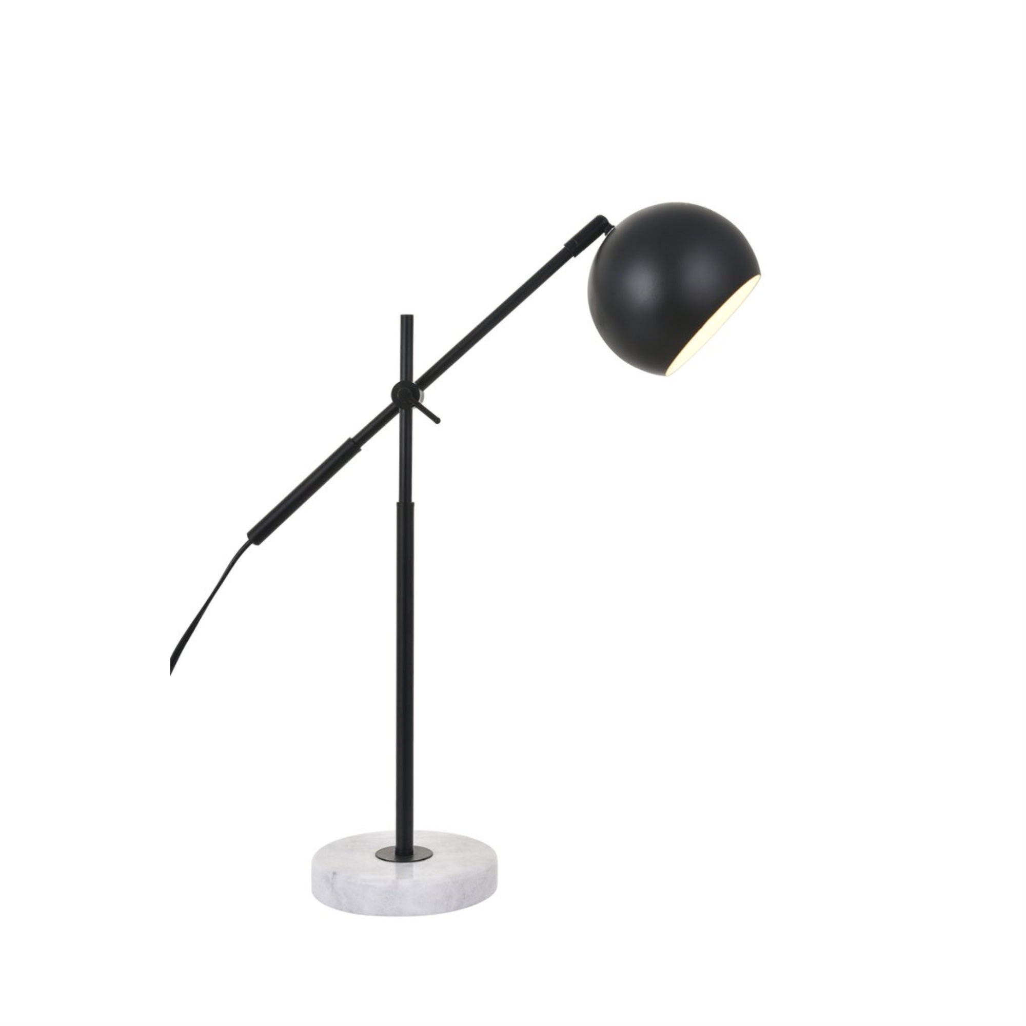 Aperture 1 light Black Table lamp
