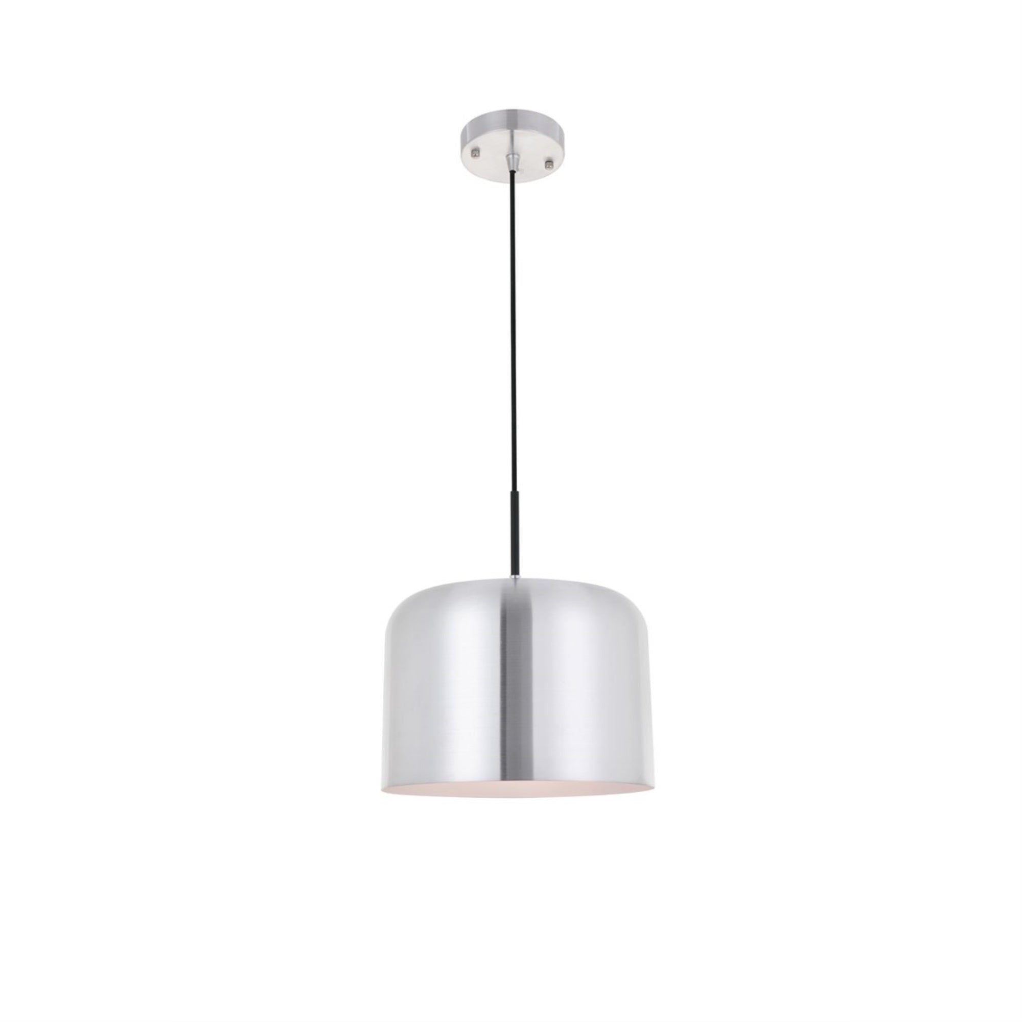 Living District Indoor Modern Home Decorative Bright Ceiling Etude 1 Light Brushed Nickel Pendant