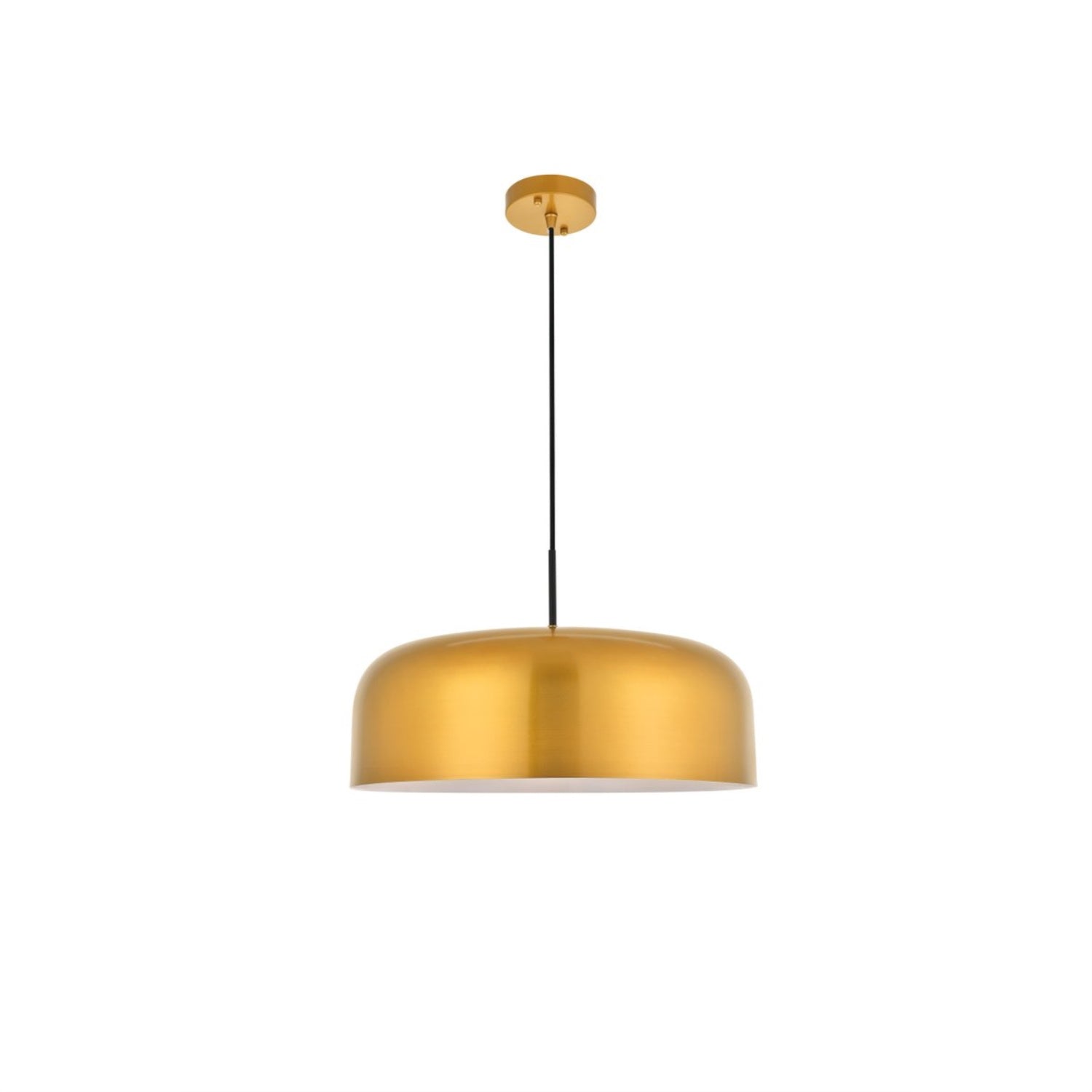 Living District Indoor Modern Home Decorative Bright Ceiling Etude 1 Light Satin Gold And Black Pendant