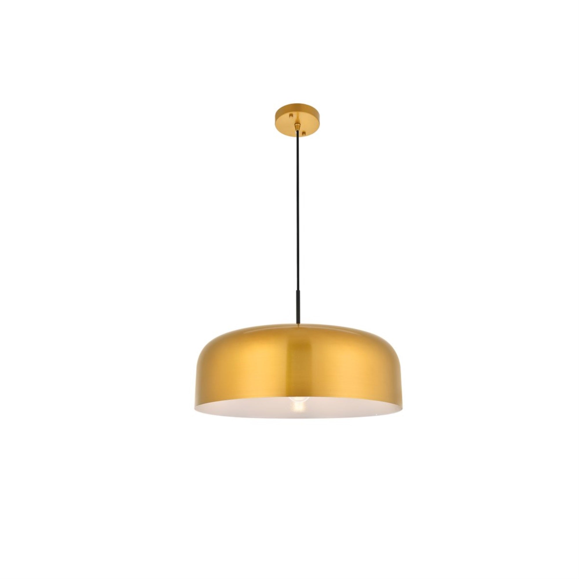 Living District Indoor Modern Home Decorative Bright Ceiling Etude 1 Light Satin Gold And Black Pendant
