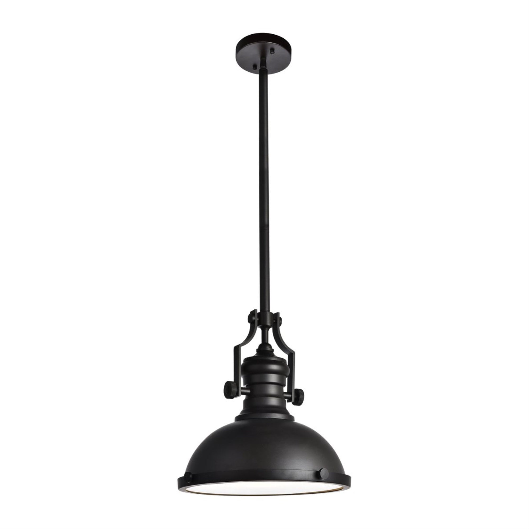 Elegant Lighting Eamon Pendant Light, Oil Rubbed Bronze, D13 H13.3, 1 Light Fixture