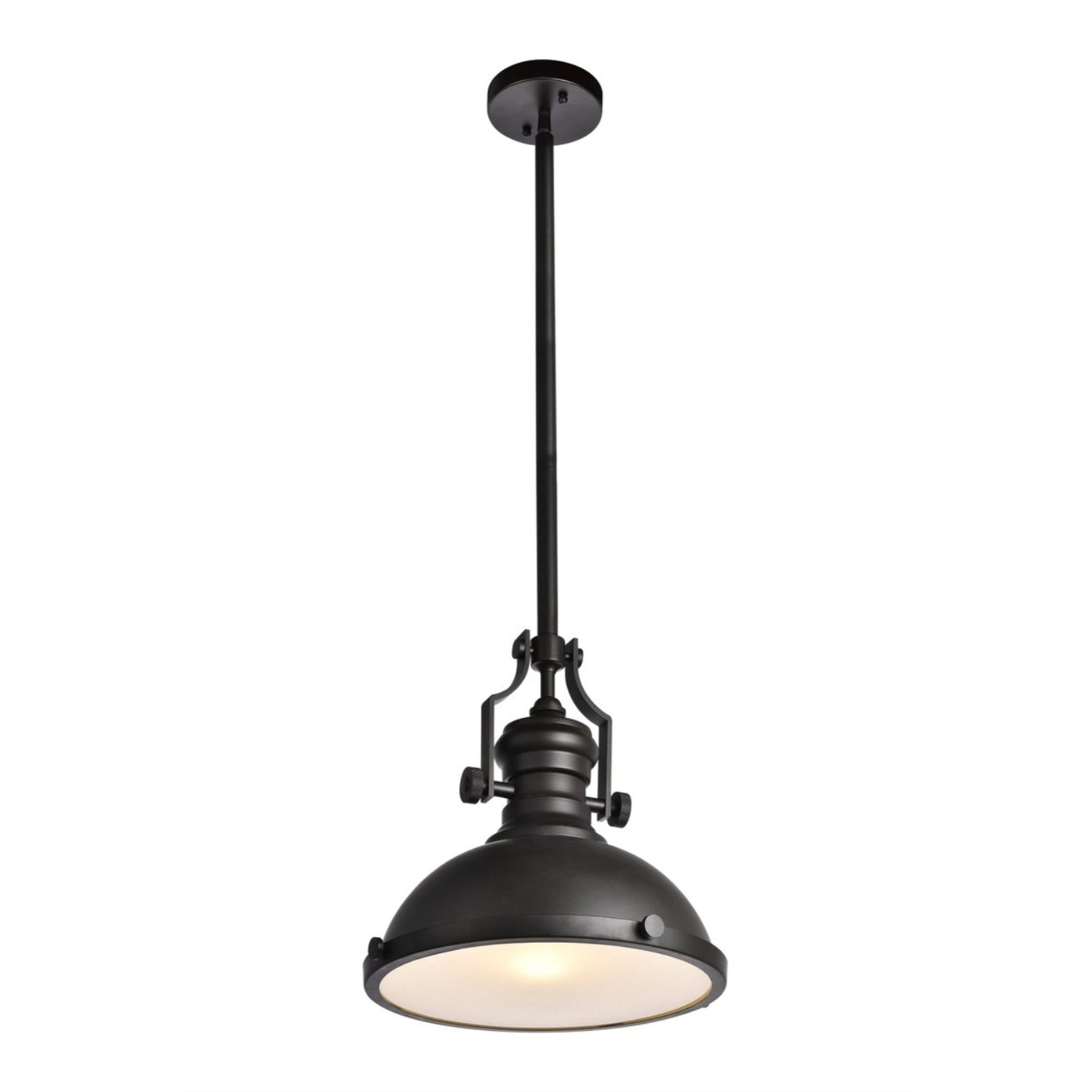 Elegant Lighting Eamon Pendant Light, Oil Rubbed Bronze, D13 H13.3, 1 Light Fixture