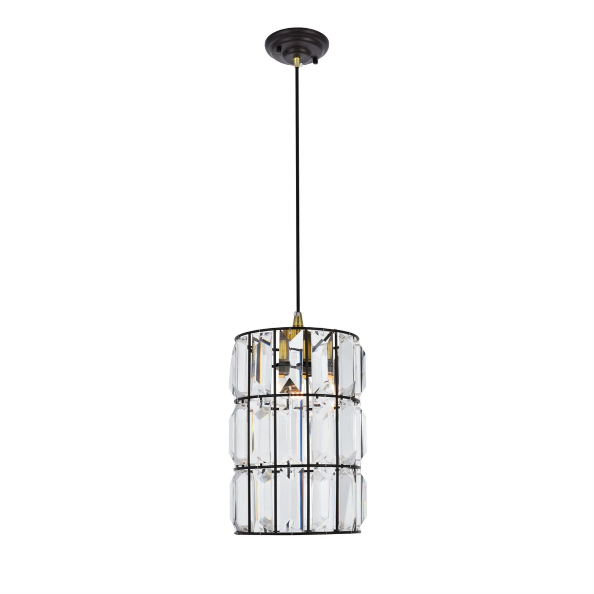 Elegant Lighting Pendant Light, Oil-Rubbed Bronze, Modern Design, 7.1&quot;W X 11.5&quot;H, Blair Collection