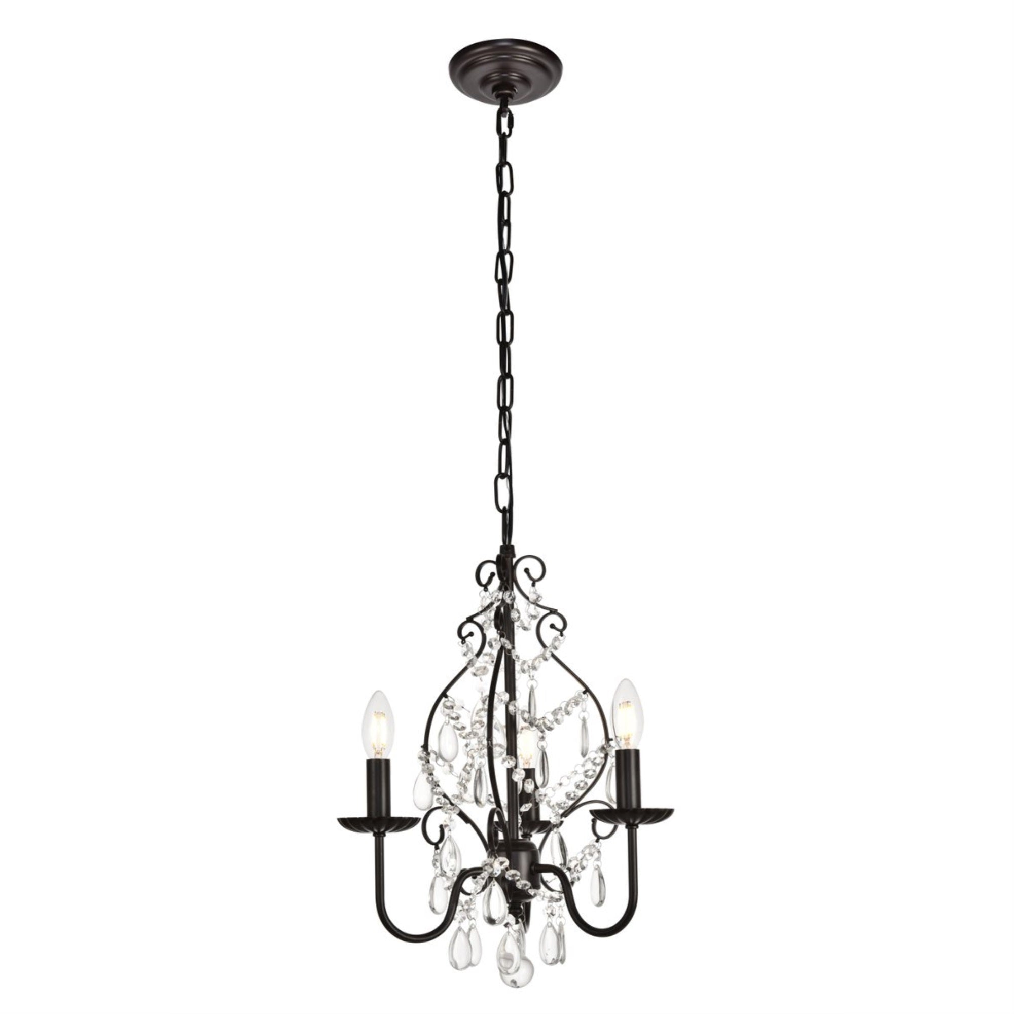 Living District 3-Light Pendant Light, Oil Rubbed Bronze Metal, Transitional Design