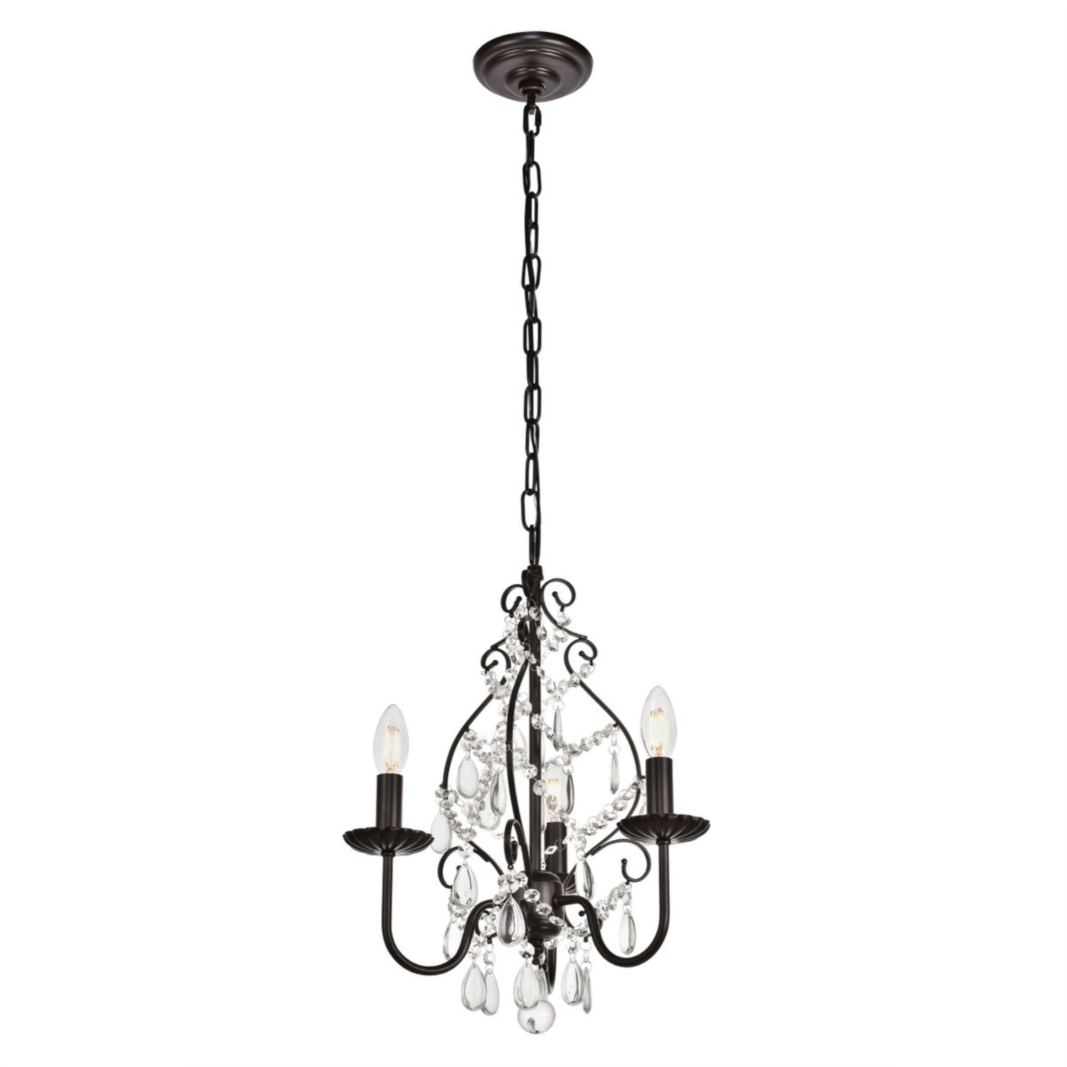 Living District 3-Light Pendant Light, Oil Rubbed Bronze Metal, Transitional Design