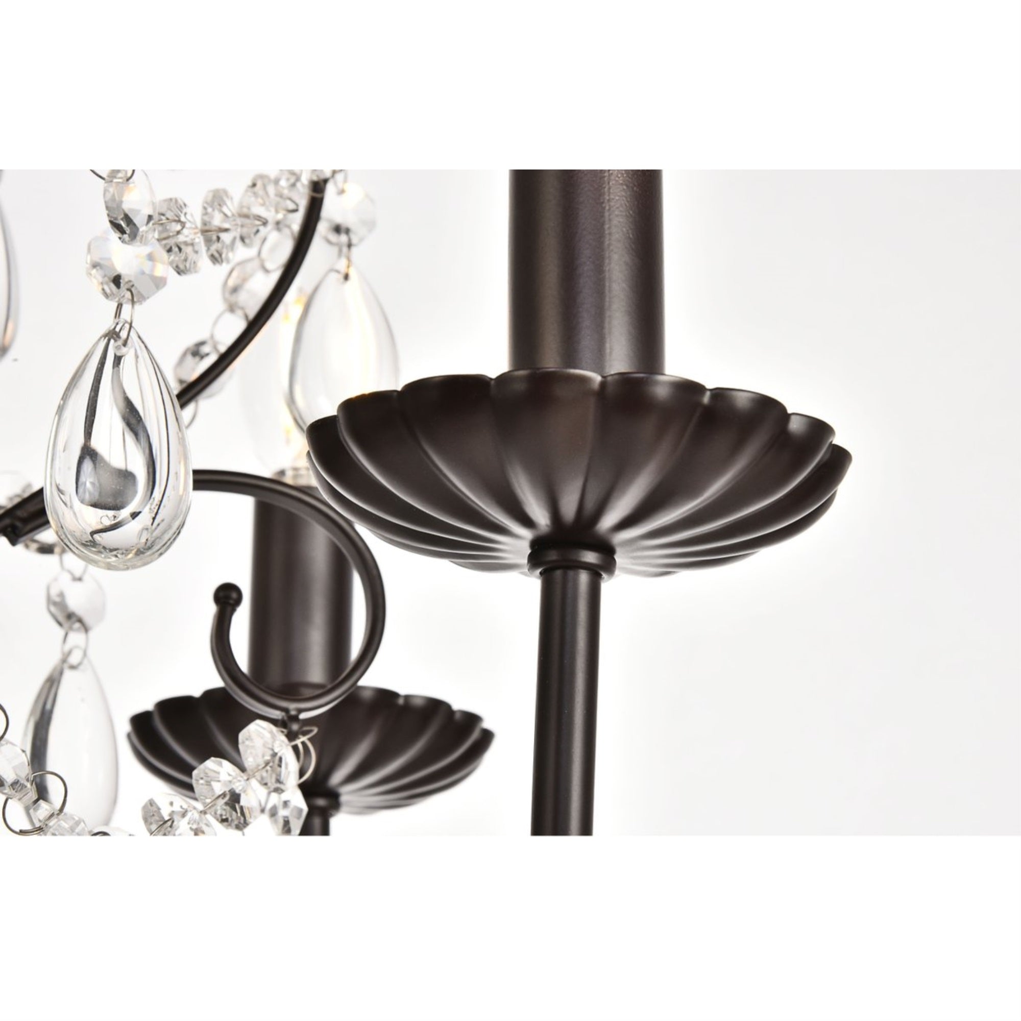 Elegant Lighting Living District Blaise 5-Light Transitional Metal Pendant In Oil Rubbed Bronze