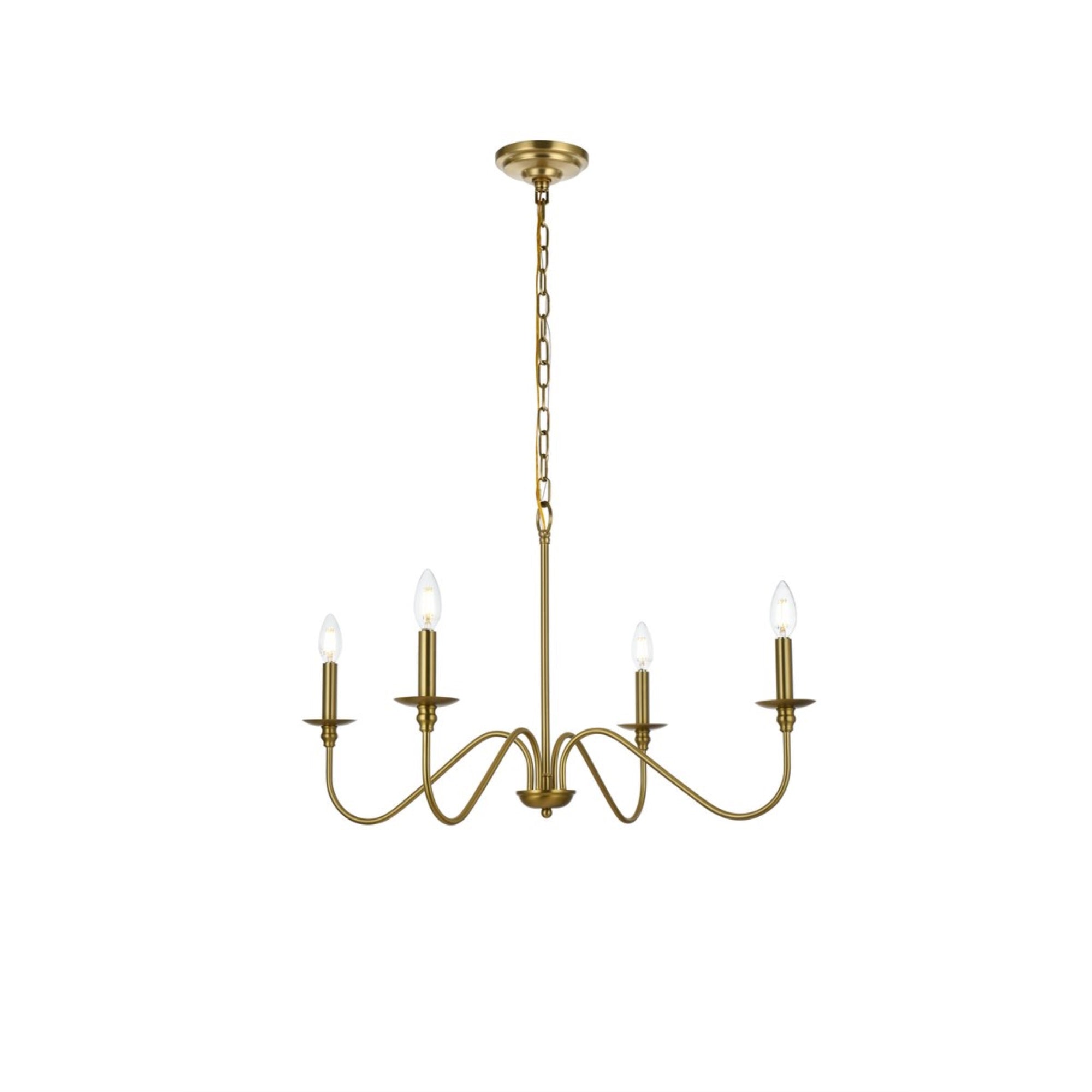 Rohan 30 inch chandelier in Satin Gold